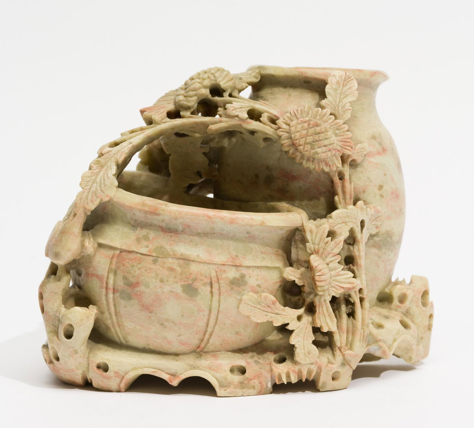 Soapstone Carved Double Vase (1 of 6)