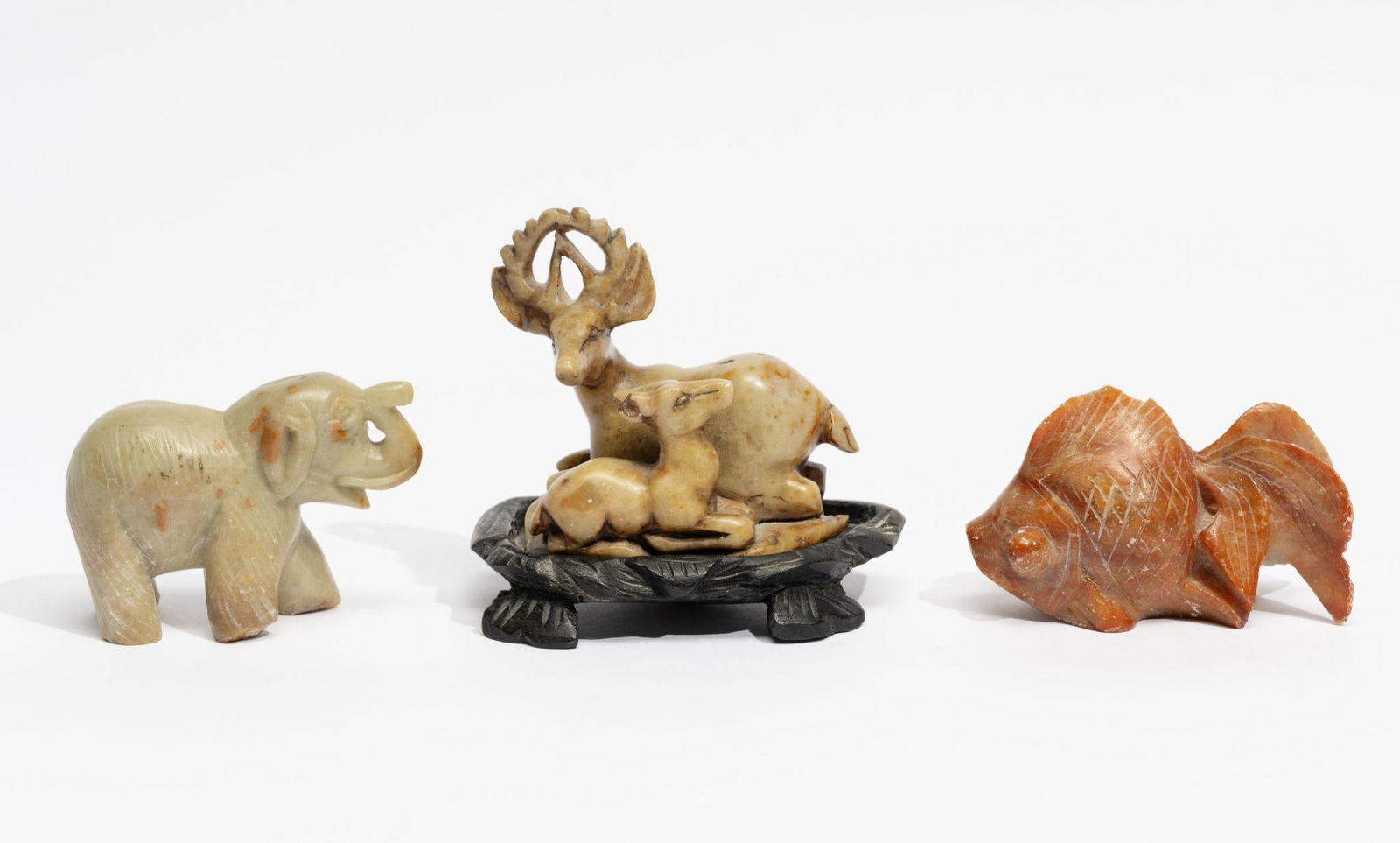 3 Soapstone Animal Figures (1 of 8)