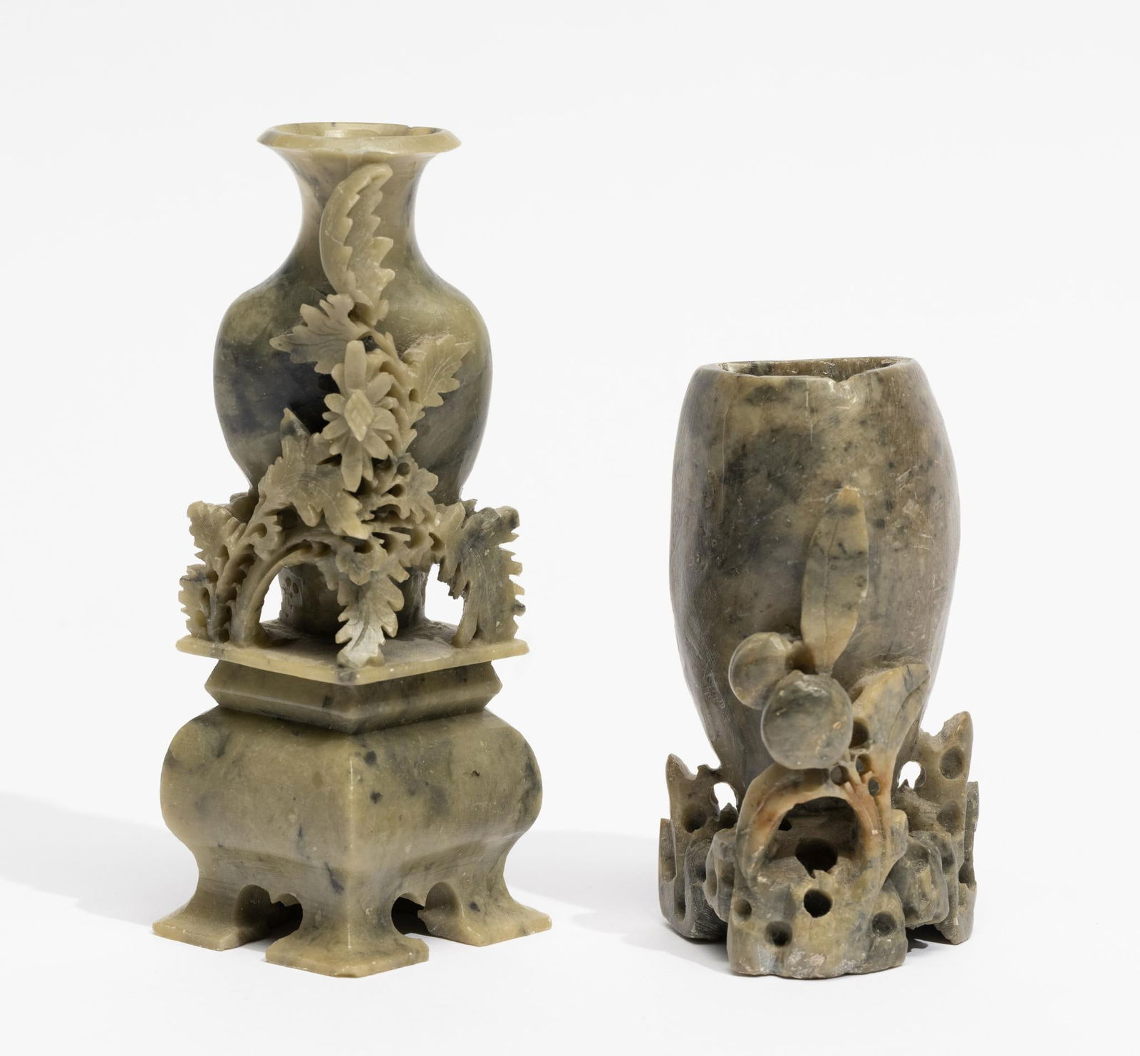 2 Soapstone Carved Vases (1 of 7)