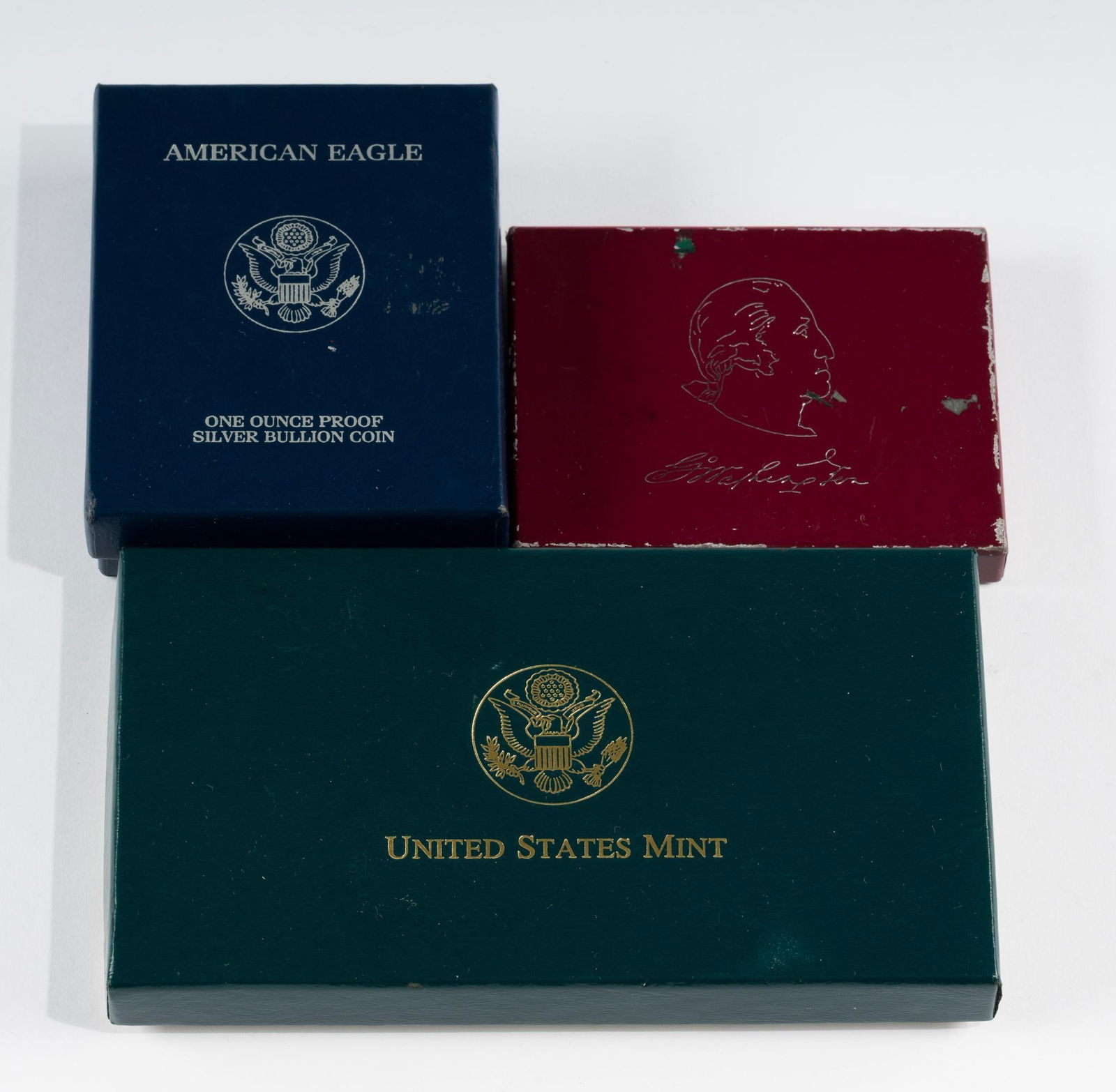 1983 Olympic Silver Dollar, 1982 Half Dollar, 2002 American Eagle (1 of 4)