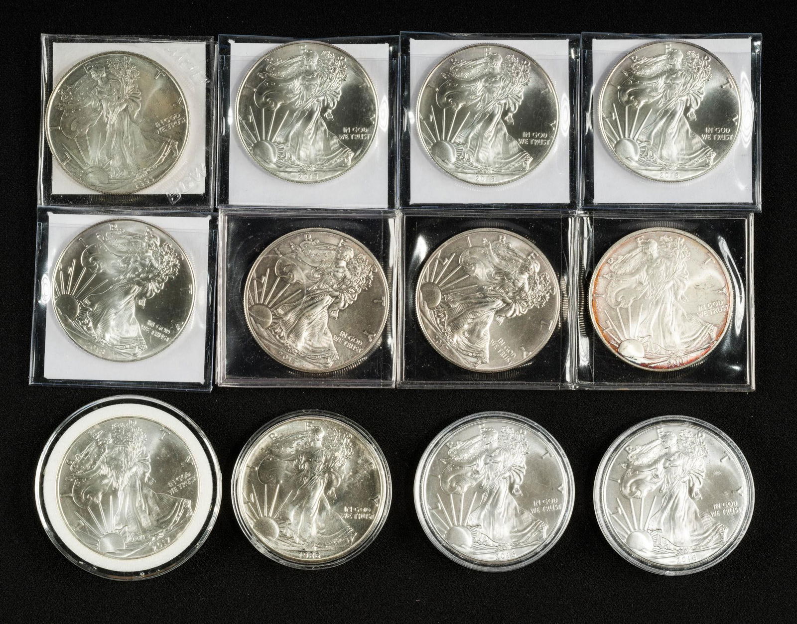 12 American Eagle Silver Dollars (1 of 2)