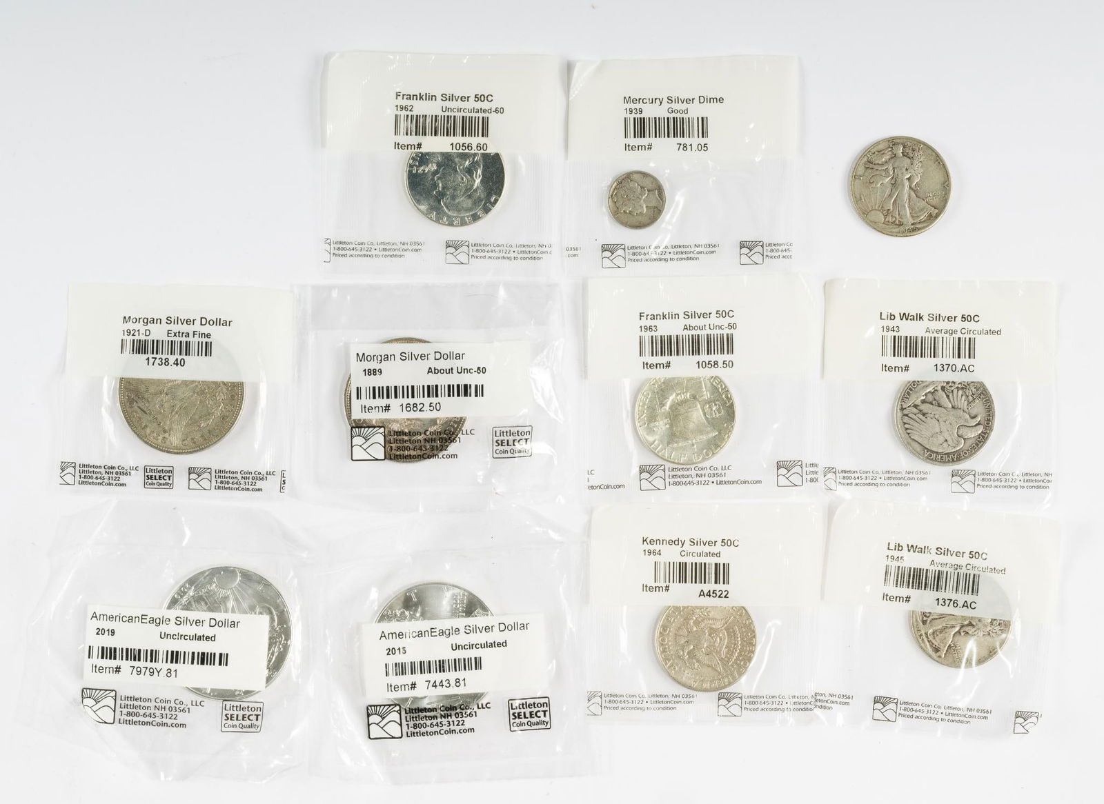 Various Silver Coins Incl American Eagle and Morgan Dollars (1 of 3)