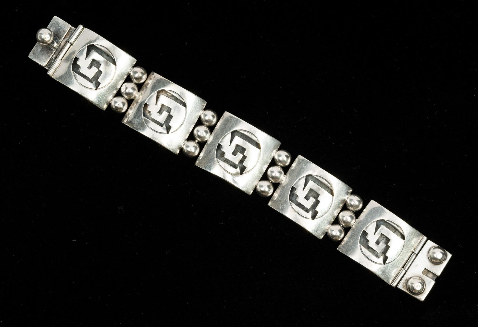 Taxco Mexico Sterling Silver Bracelet (1 of 5)