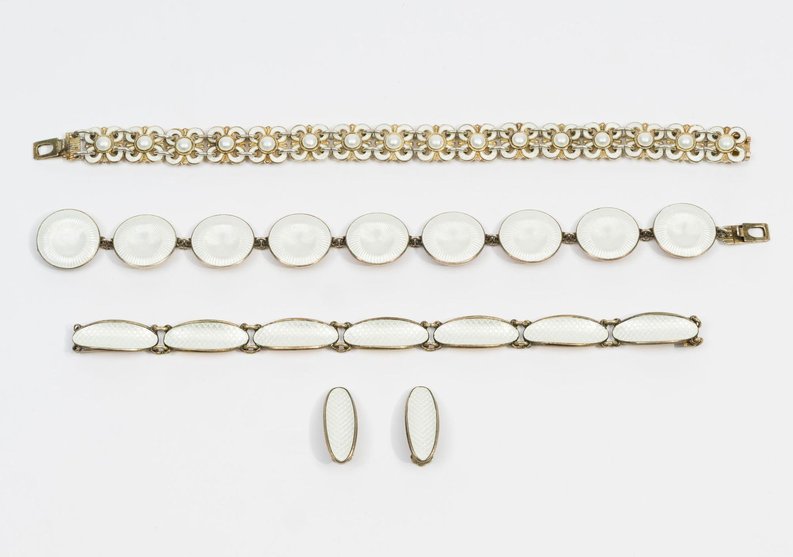 Contemporary Mid Century Sterling Silver Bracelets and Earrings Norway (1 of 12)