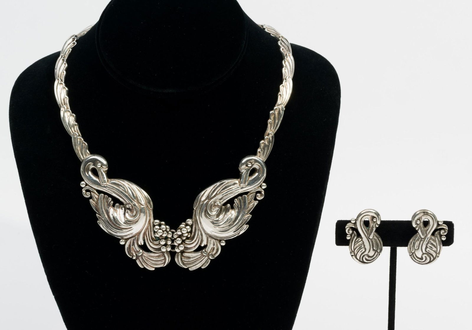 Margot De Taxco Sterling Silver Necklace and Earrings (1 of 7)
