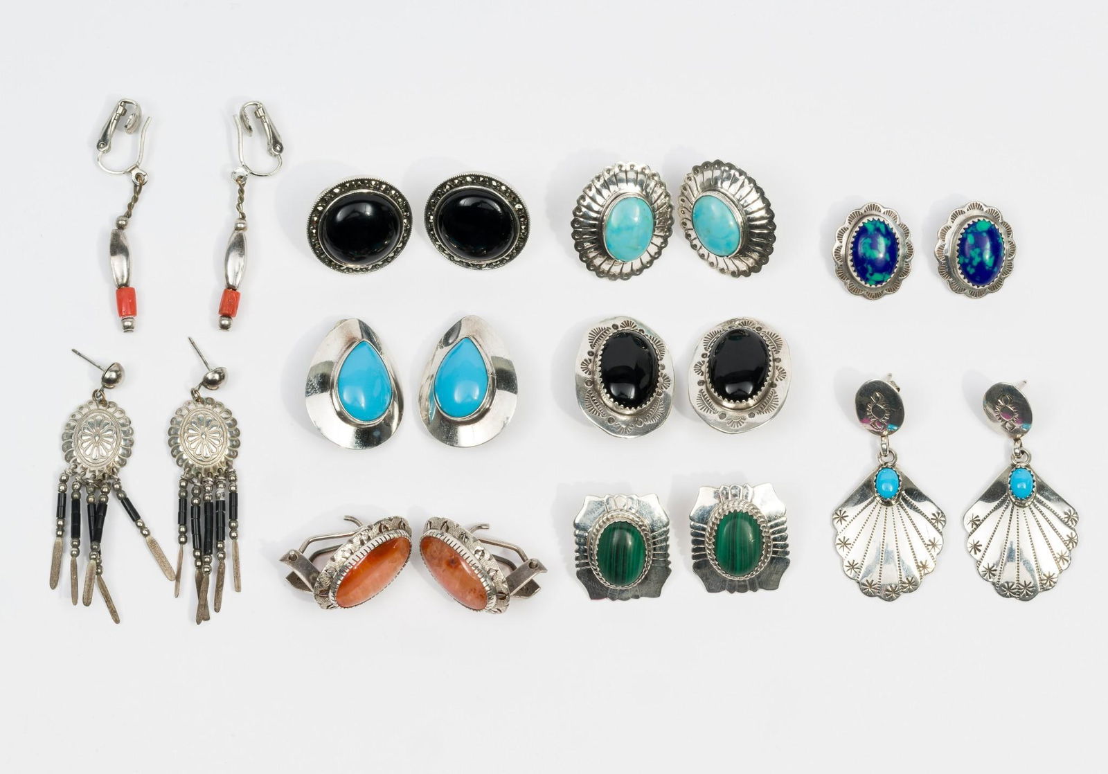 10 Pairs Sterling Silver Earrings (1 of 13)