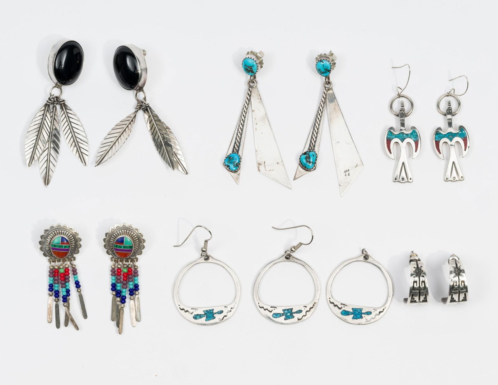 6 Pairs Sterling Silver Earrings (1 of 7)