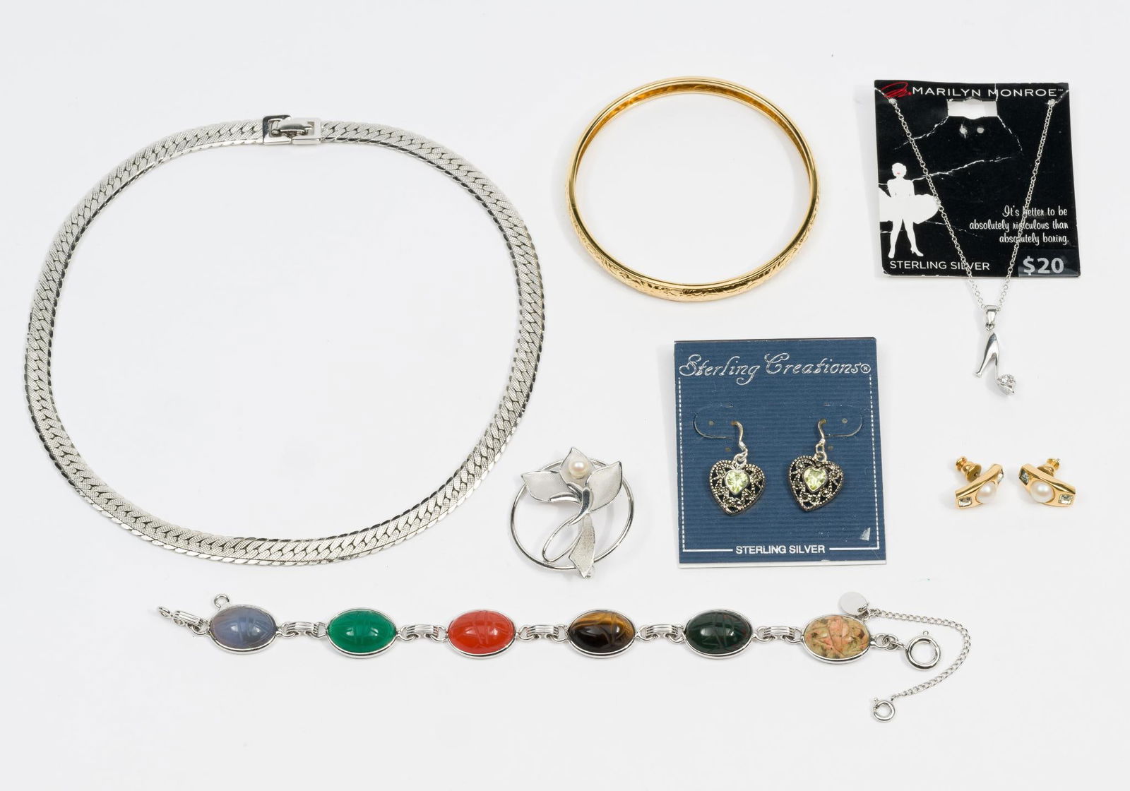 7 Pcs Sterling Costume Jewelry (1 of 15)