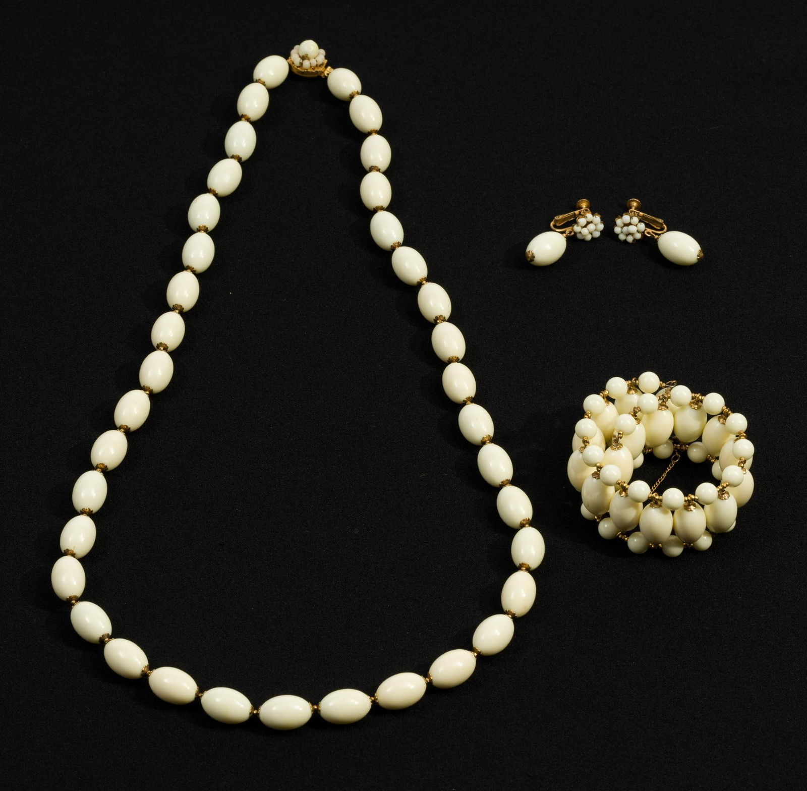 3 Pc Miriam Haskell Jewelry Suite (1 of 9)