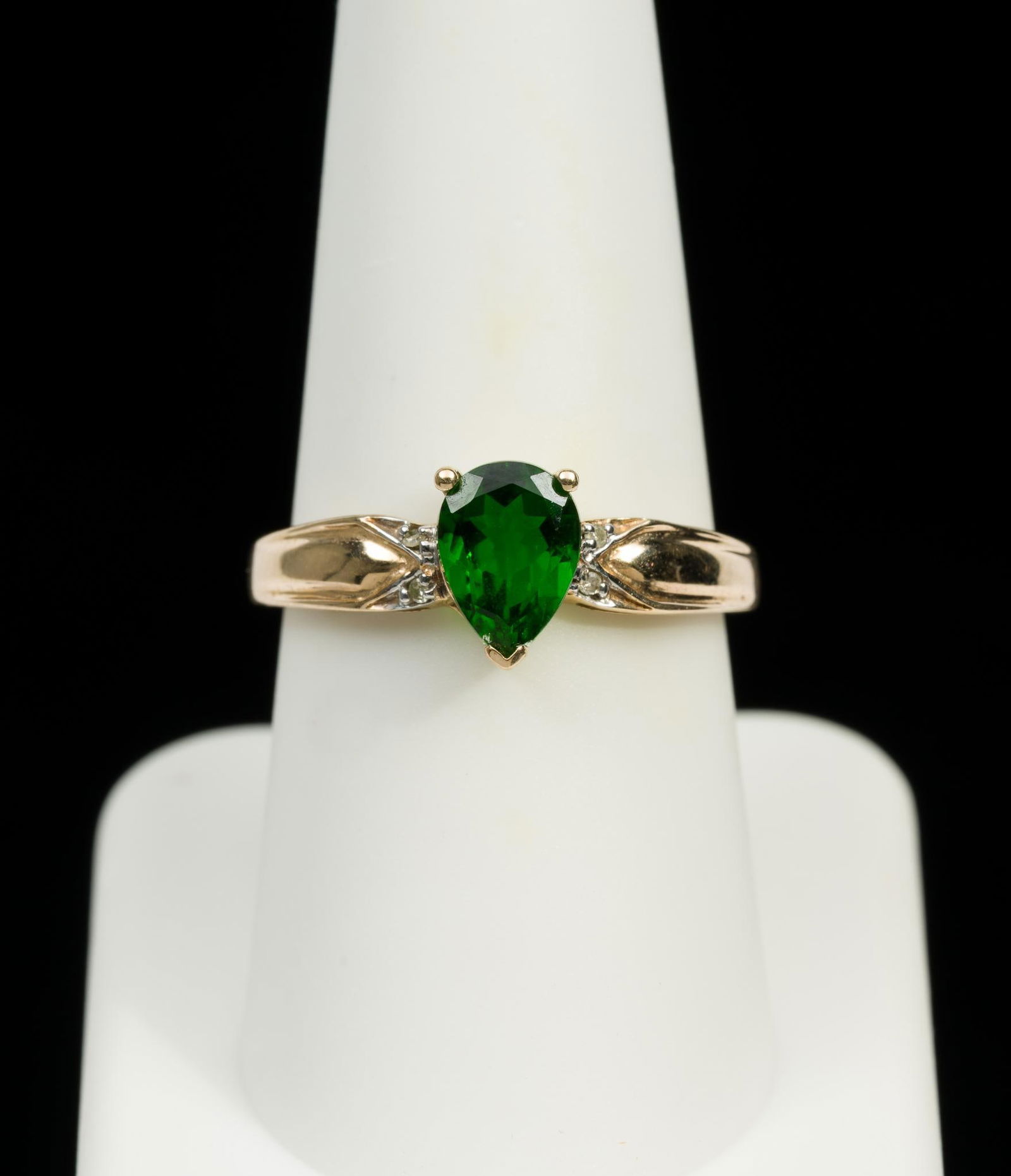 10K Gold, Chrome Diopside Diamond Ring (1 of 4)