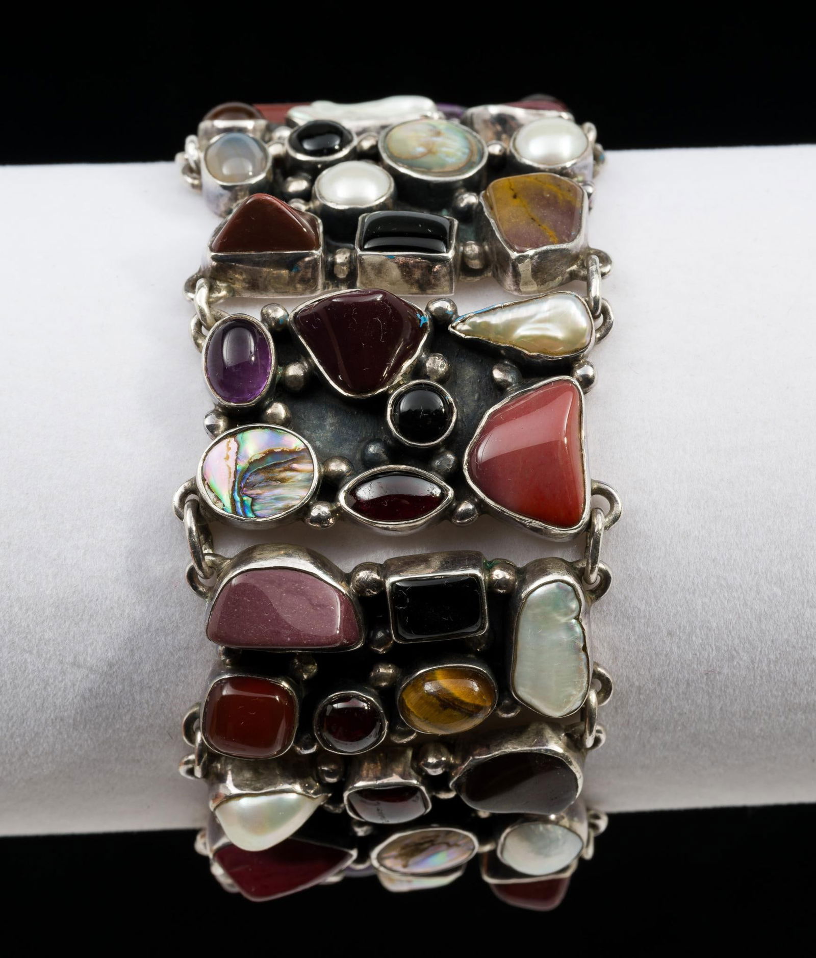 Custom Handmade Sterling Silver Gemstone Bracelet (1 of 4)