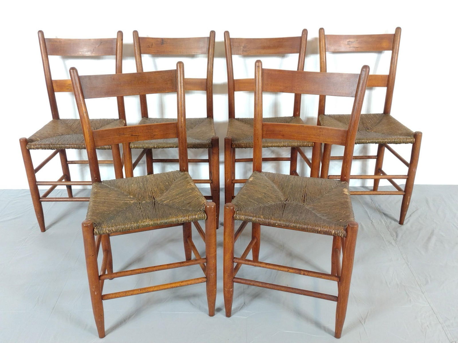 6 Rush Seated Chairs (1 of 4)