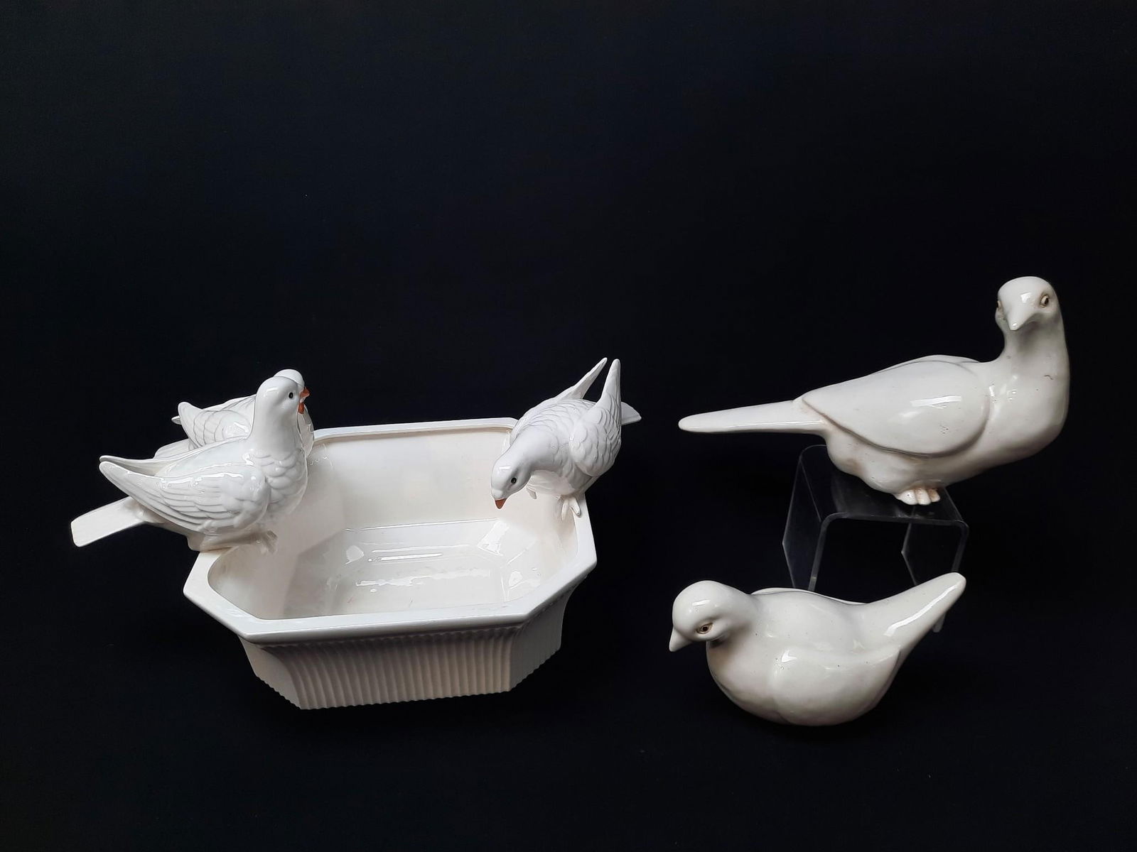 3 White Dove Ceramics incl Fitz and Floyd (1 of 3)