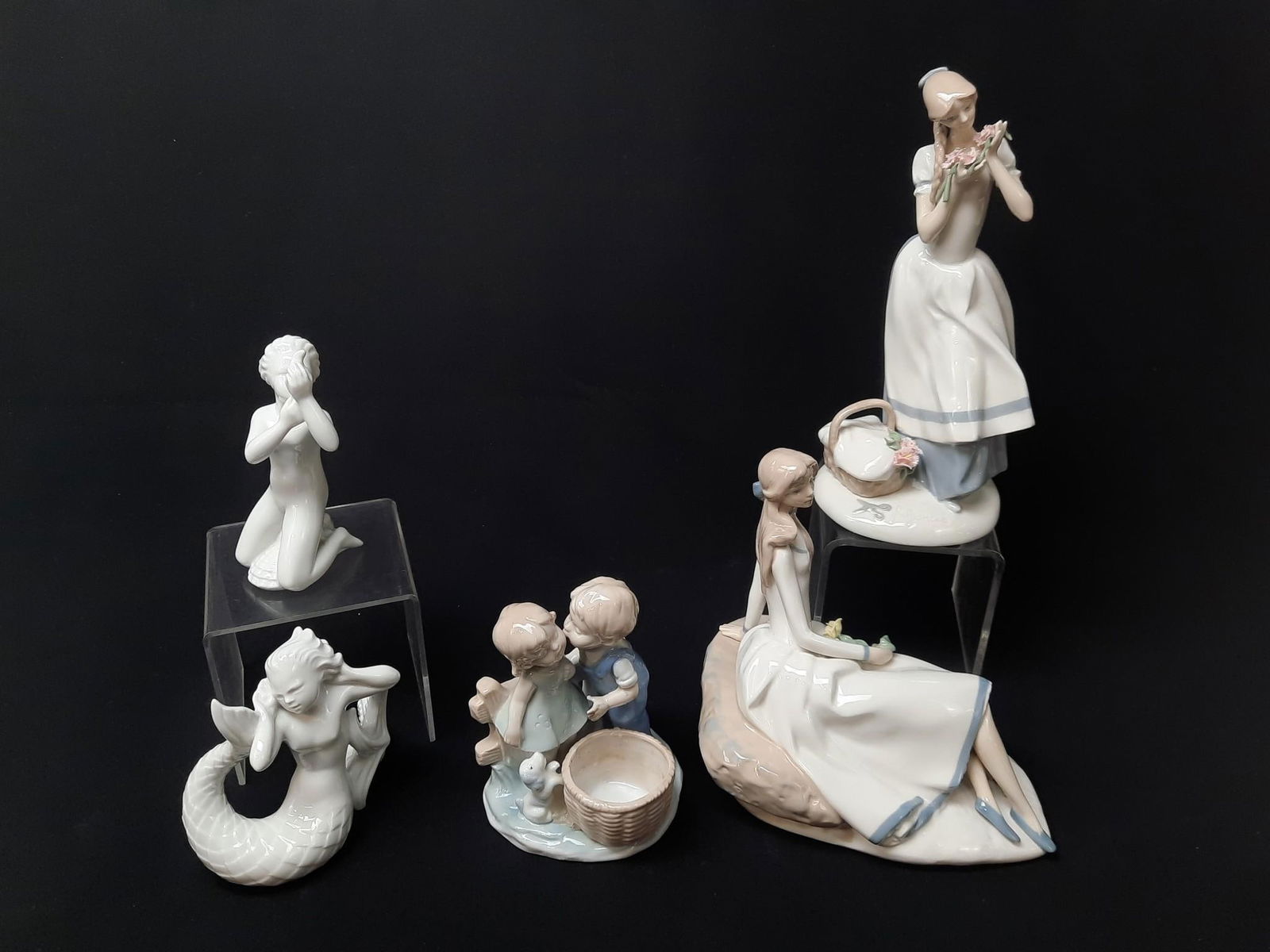 5 Ceramic Figurines incl Rorstrand Mermaids (1 of 5)