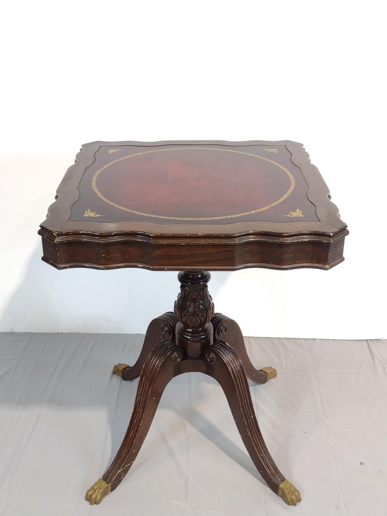 Leather Top Occasional Table (1 of 5)