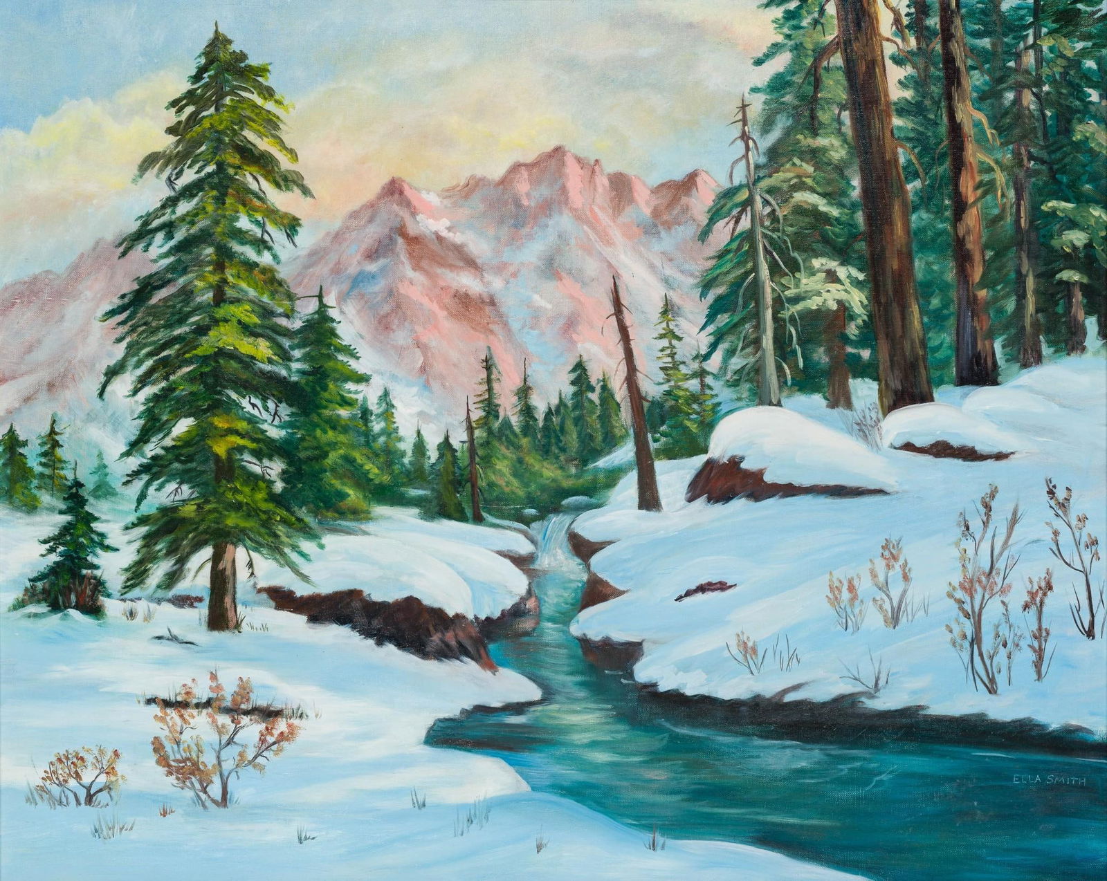 Ella Smith Winter Landscape Painting (1 of 4)