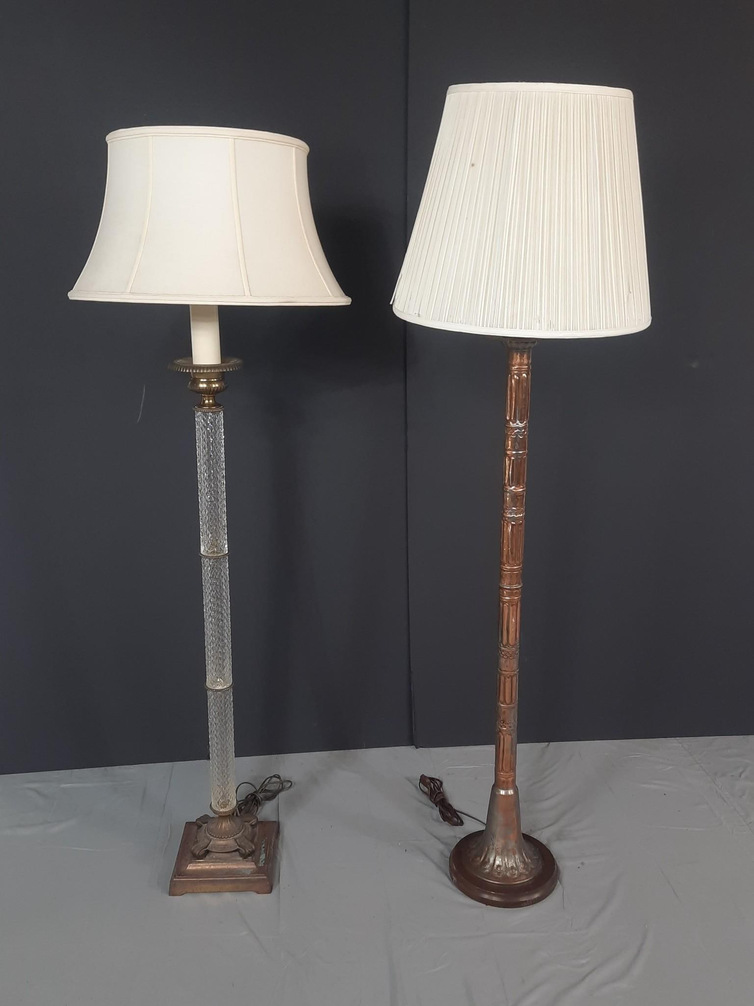 2 Floor Lamps incl Copper and Glass (1 of 4)