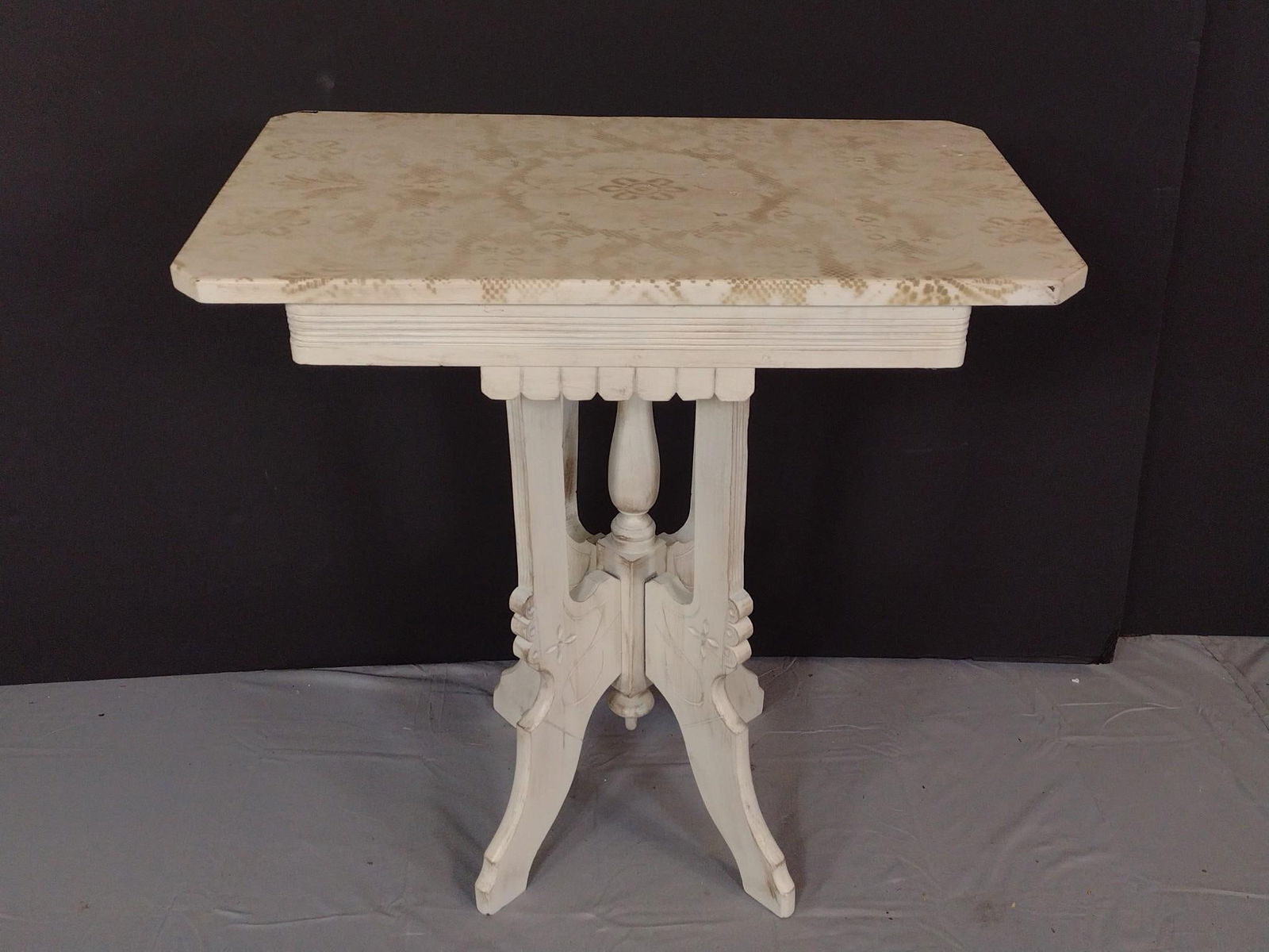 Vintage Occasional Table with Floral Painting (1 of 4)