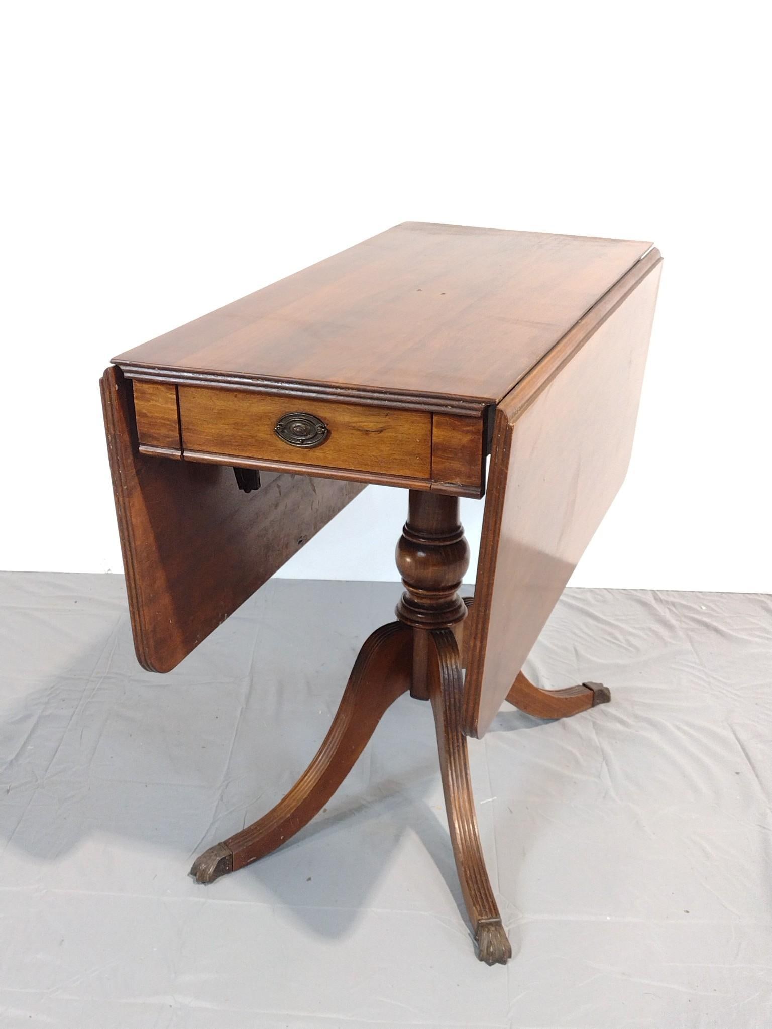 Single Drawer Drop Leaf Table (1 of 9)