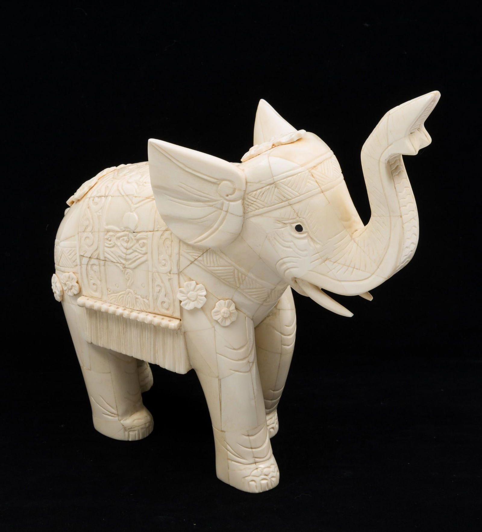 Asian Tessellated Elephant Sculpture (1 of 4)