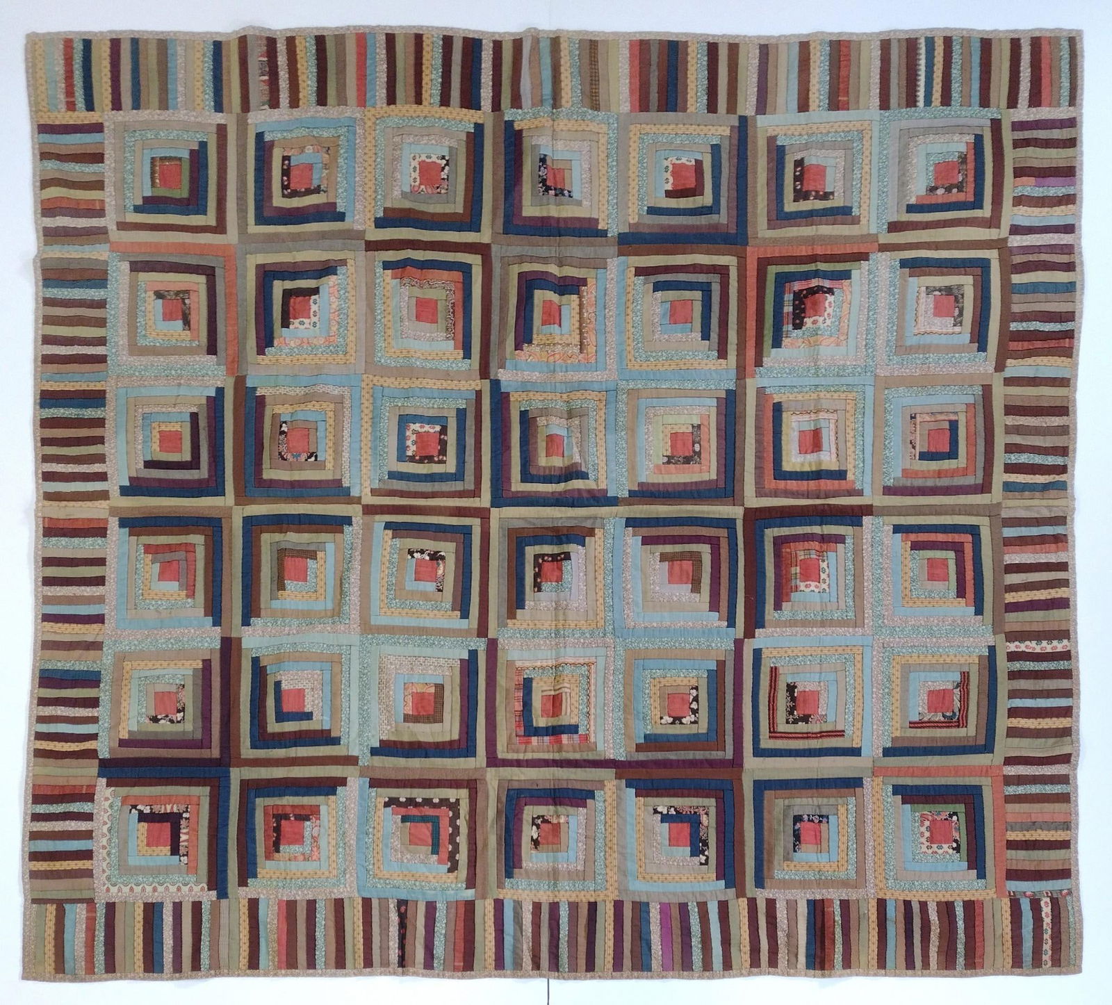 Vintage Log Cabin Quilt (1 of 6)