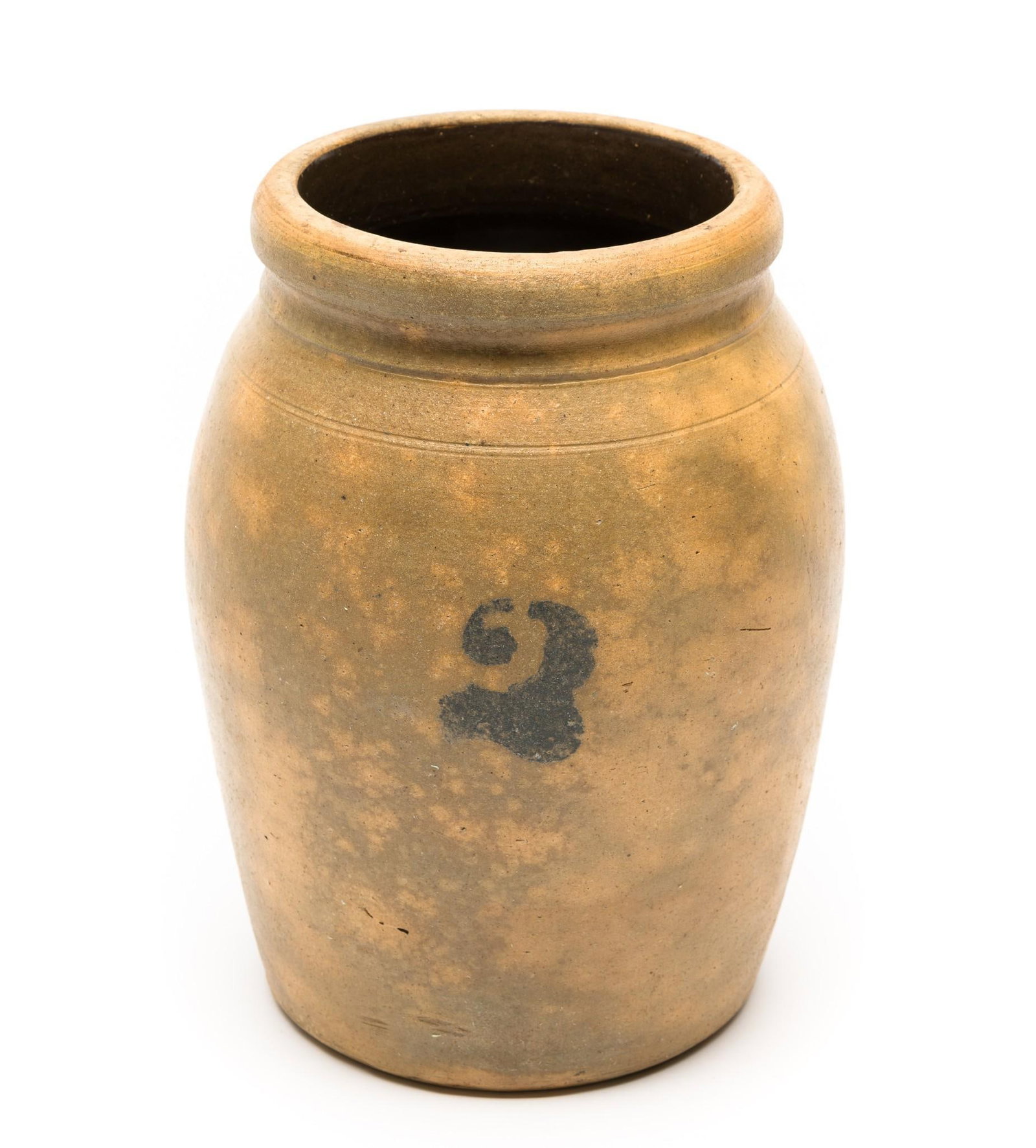 2 Gallon Stoneware Crock: 7-1/2" wide x 12" high.