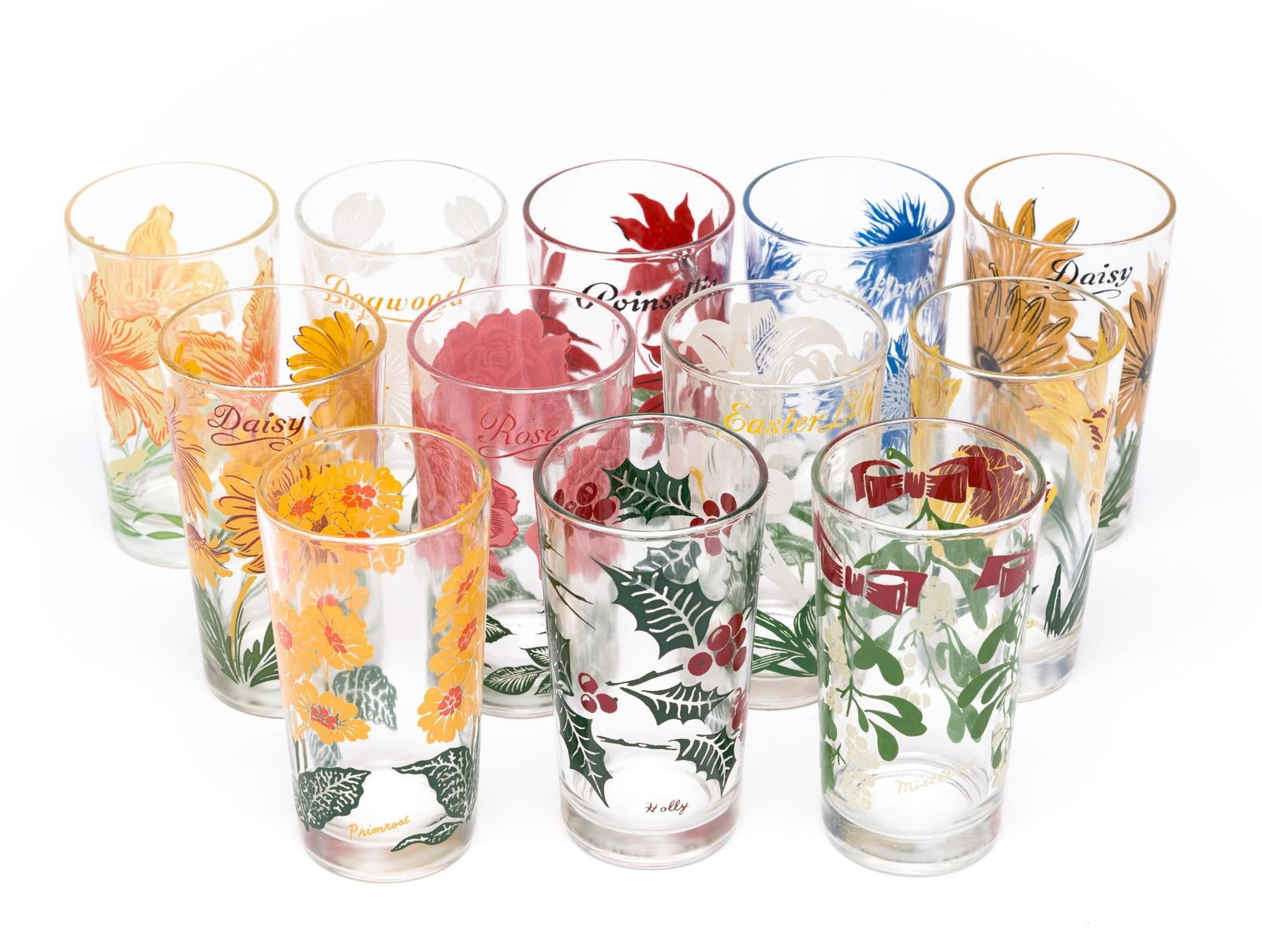 12 Floral Peanut Butter Glasses (1 of 4)