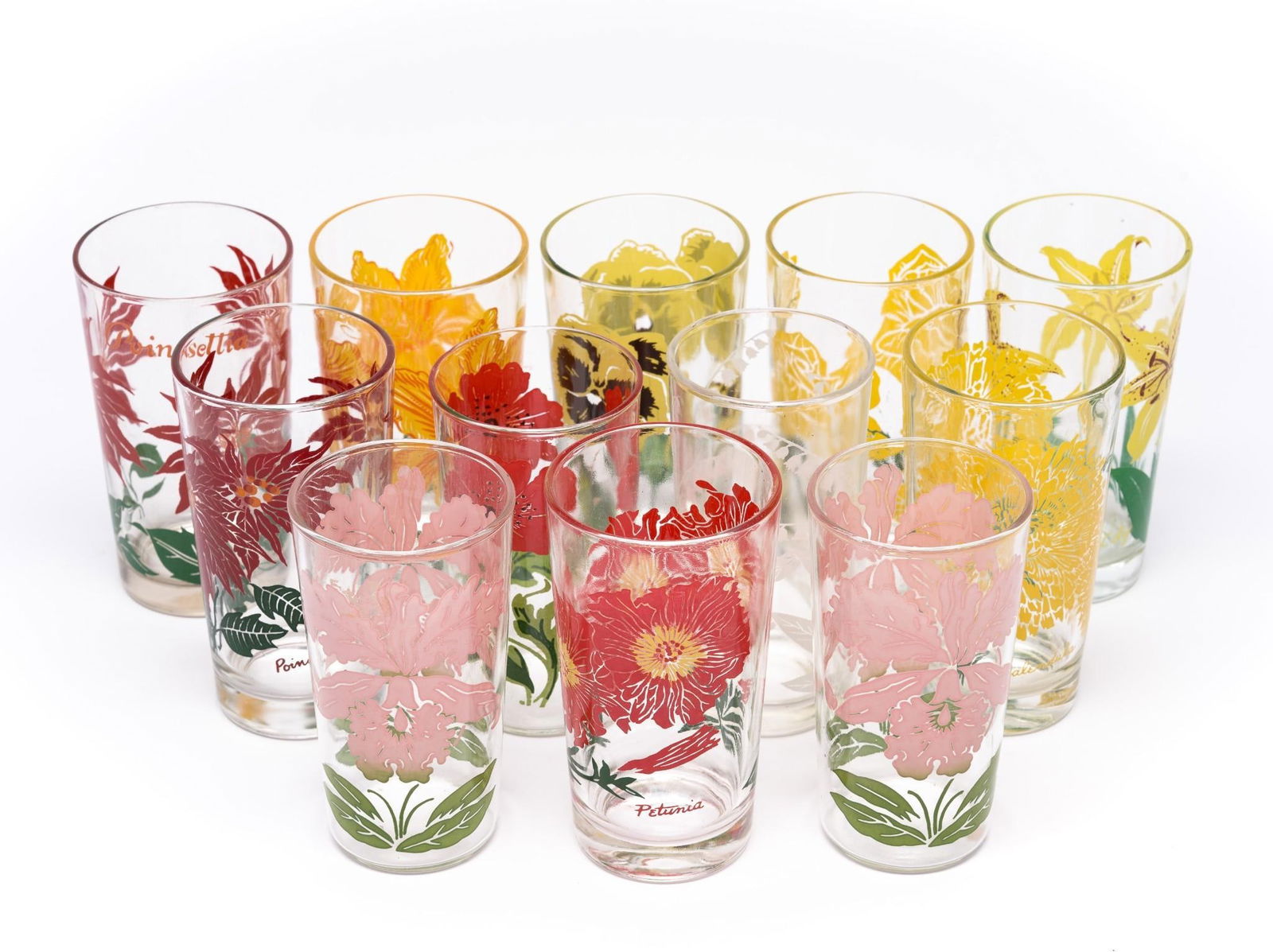 12 Floral Peanut Butter Glasses (1 of 4)