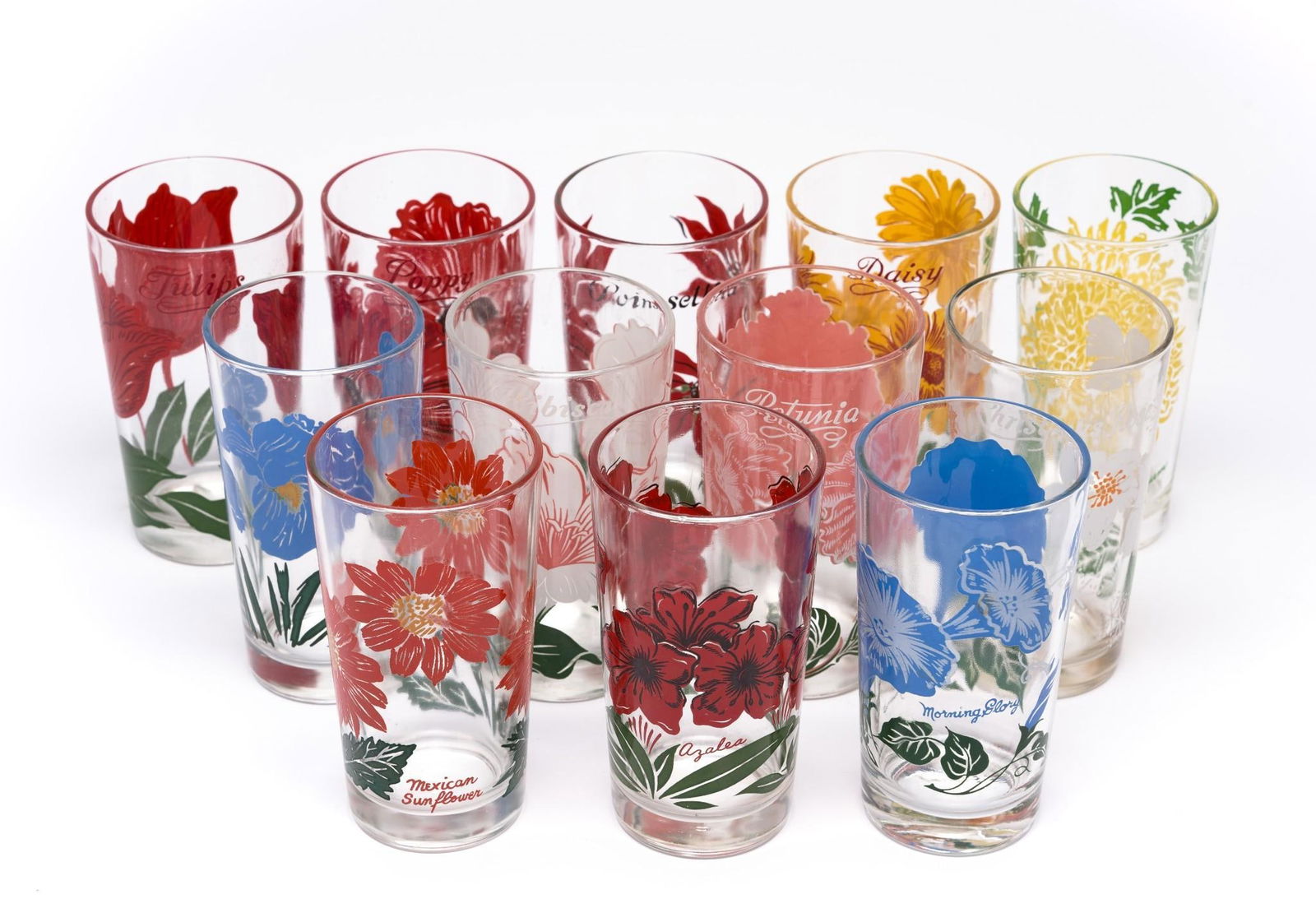 12 Floral Peanut Butter Glasses (1 of 4)