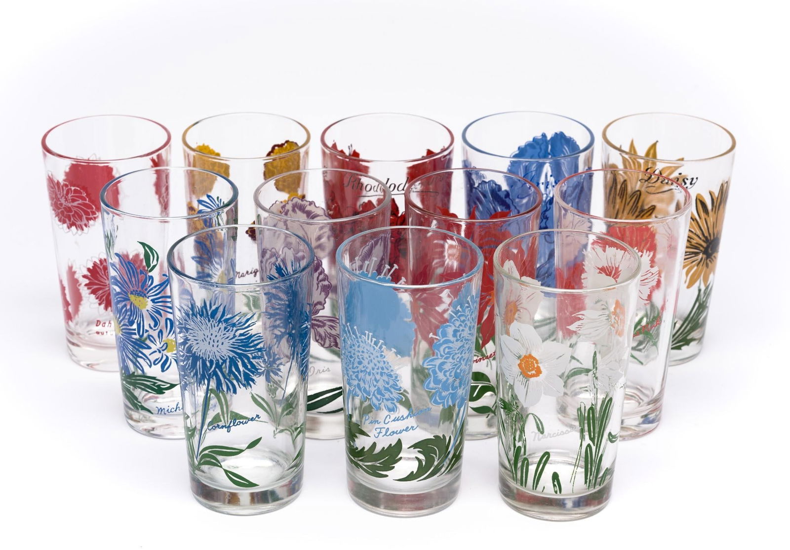 12 Floral Peanut Butter Glasses (1 of 4)