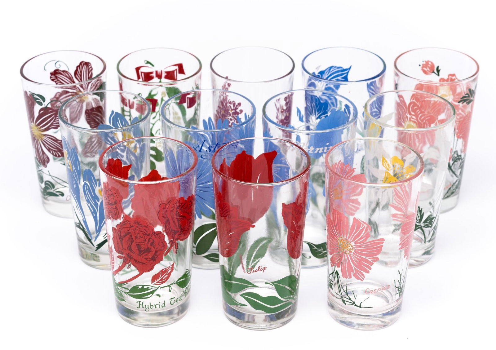 12 Floral Peanut Butter Glasses (1 of 4)