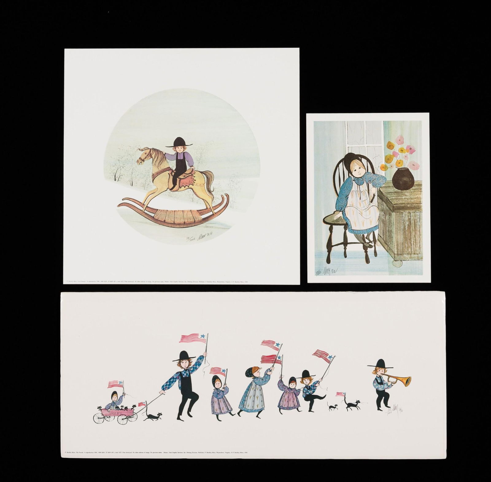 3 Prints by P Buckley Moss (1 of 1)