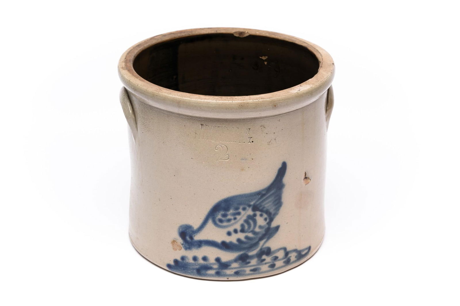 Brady & Ryan Ellenville, NY Bird Cobalt 2 Gallon Crock Stoneware (1 of 6)
