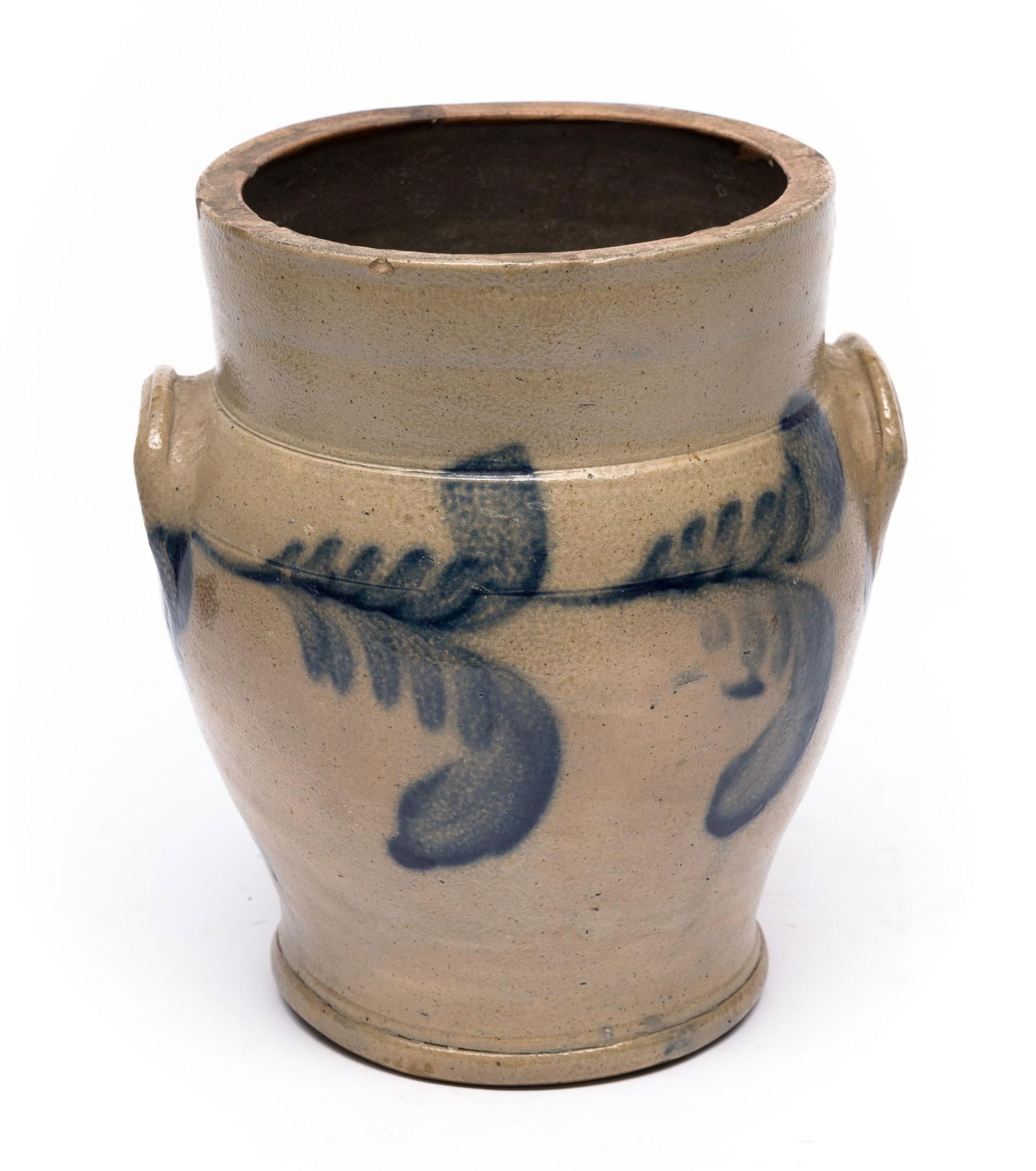 Unmarked Southern New Jersey Cobalt Stoneware Jug (1 of 5)