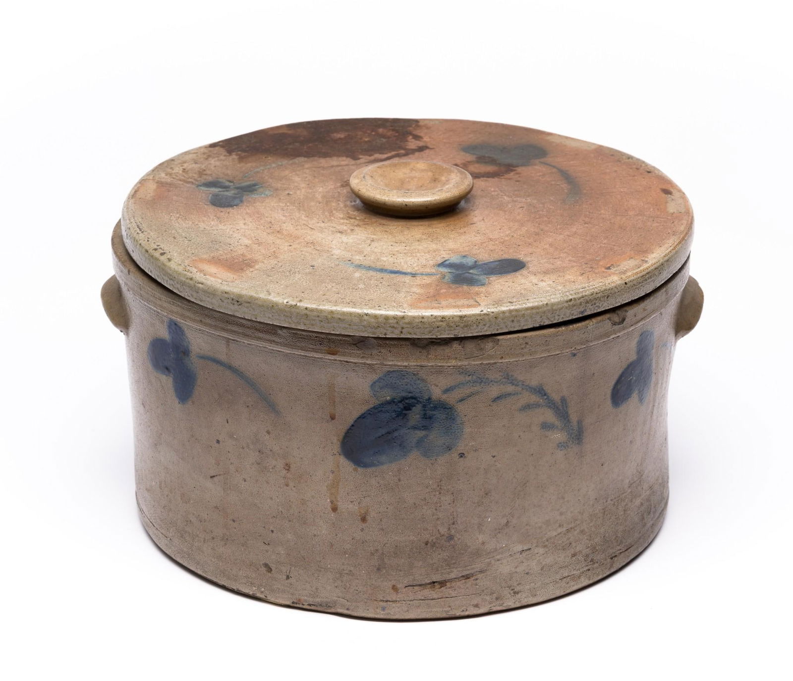 Cobalt Floral 4 Gallon Butter Stoneware Crock with Lid (1 of 8)