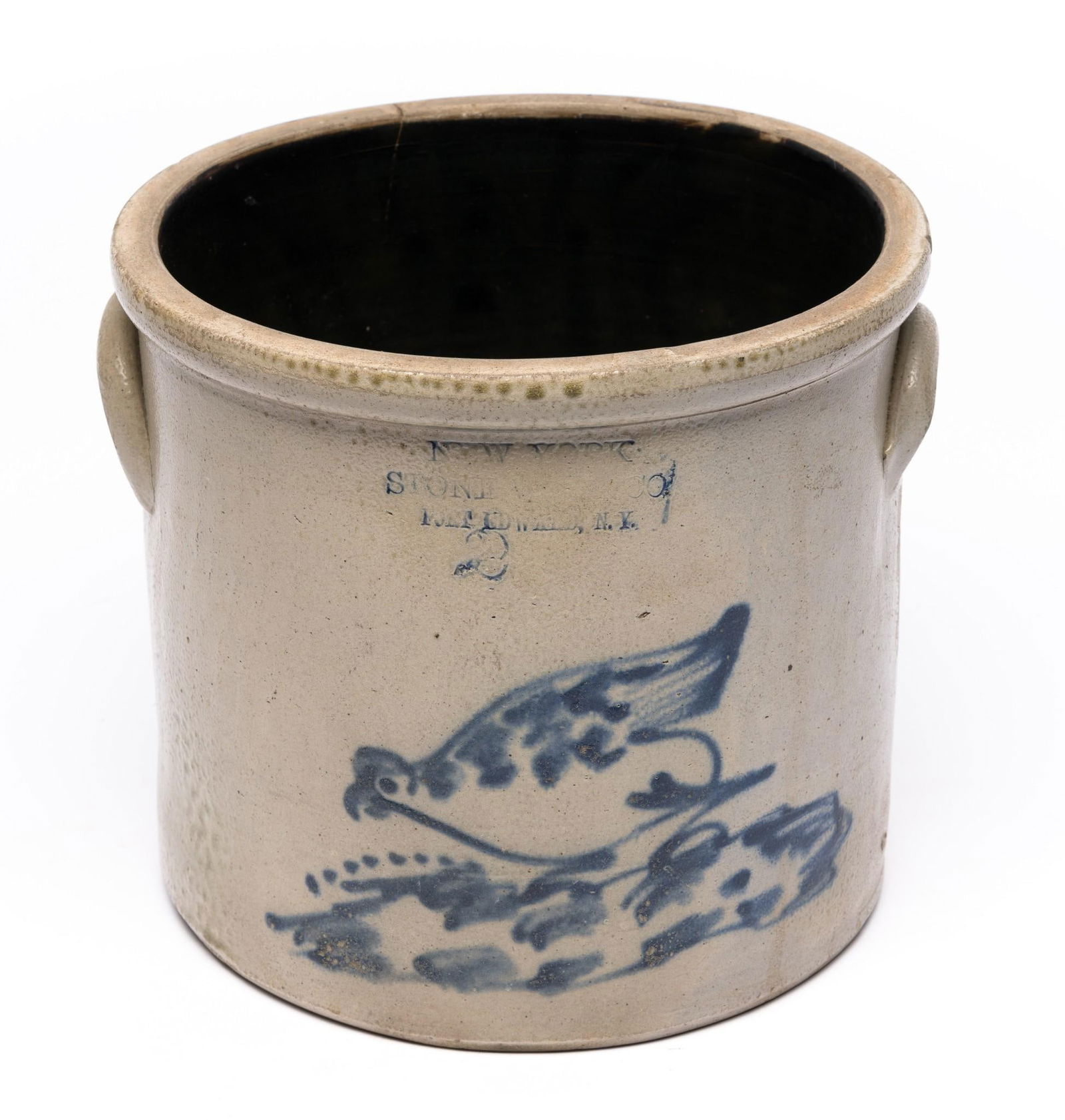 Stone Ware Co. Fort Edward NY Chicken Pecking Stoneware Crock (1 of 6)