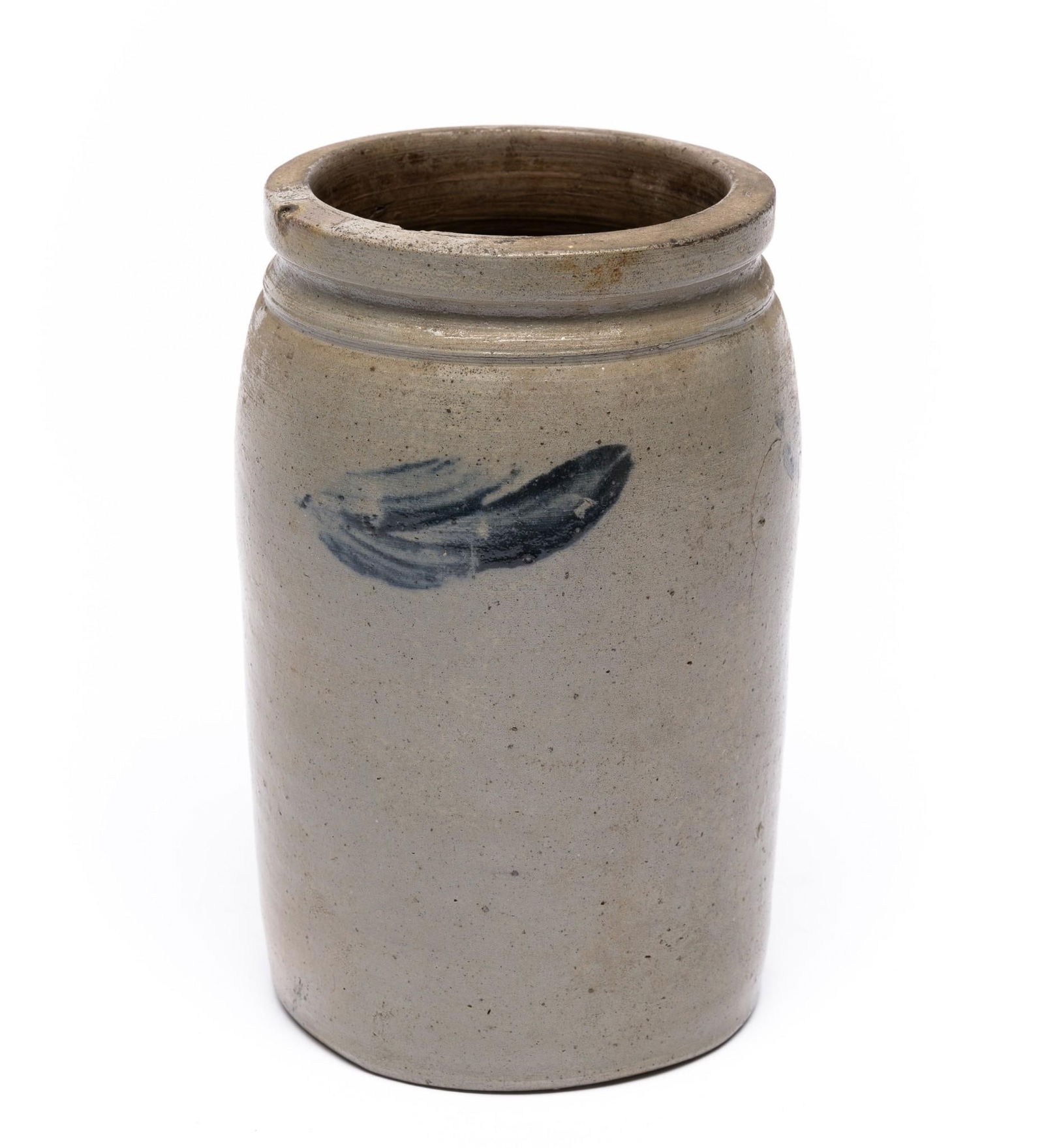 C. 19th Century Stoneware Cobalt Crock Jar (1 of 4)