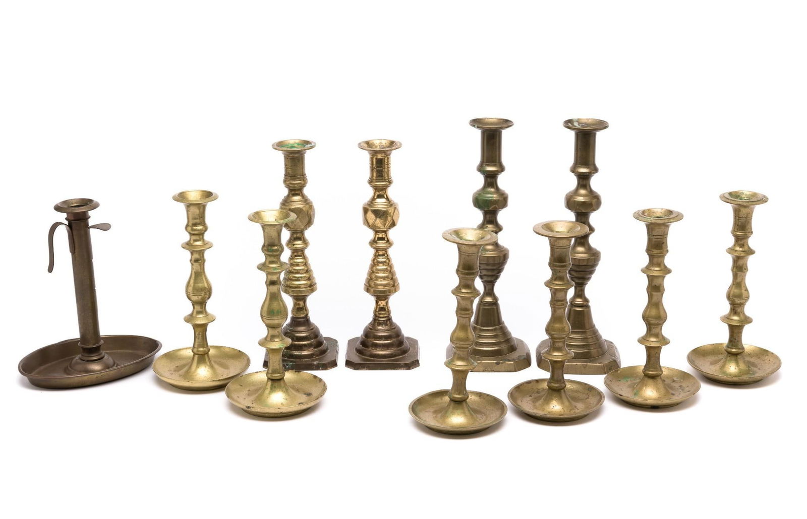 11 Brass Candlesticks (1 of 11)