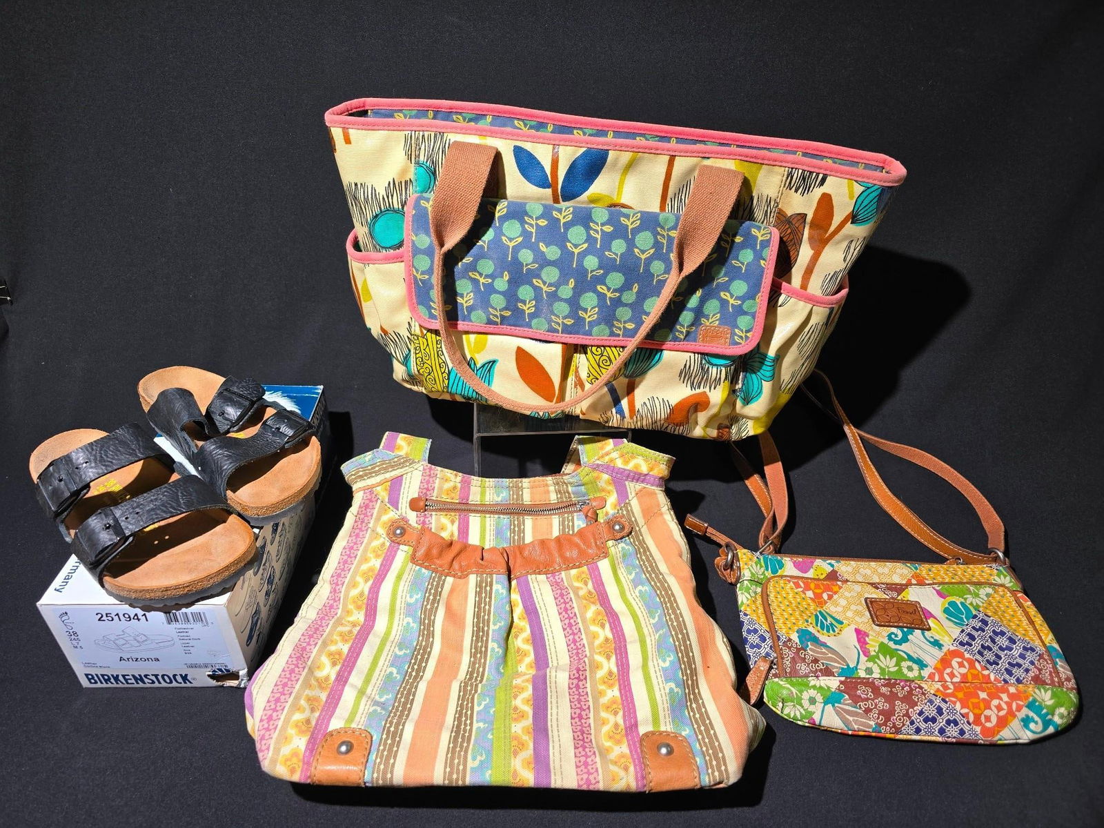 3 Fossil Bags & Pair of Birkenstocks (1 of 5)