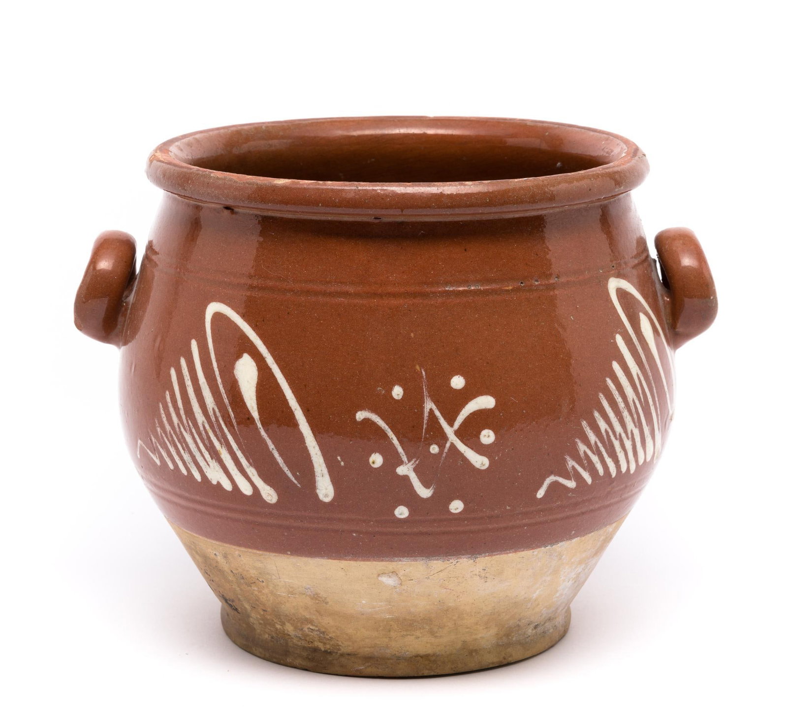 German Pot: Marked Herfolge. 7-1/2" wide x 7" high.