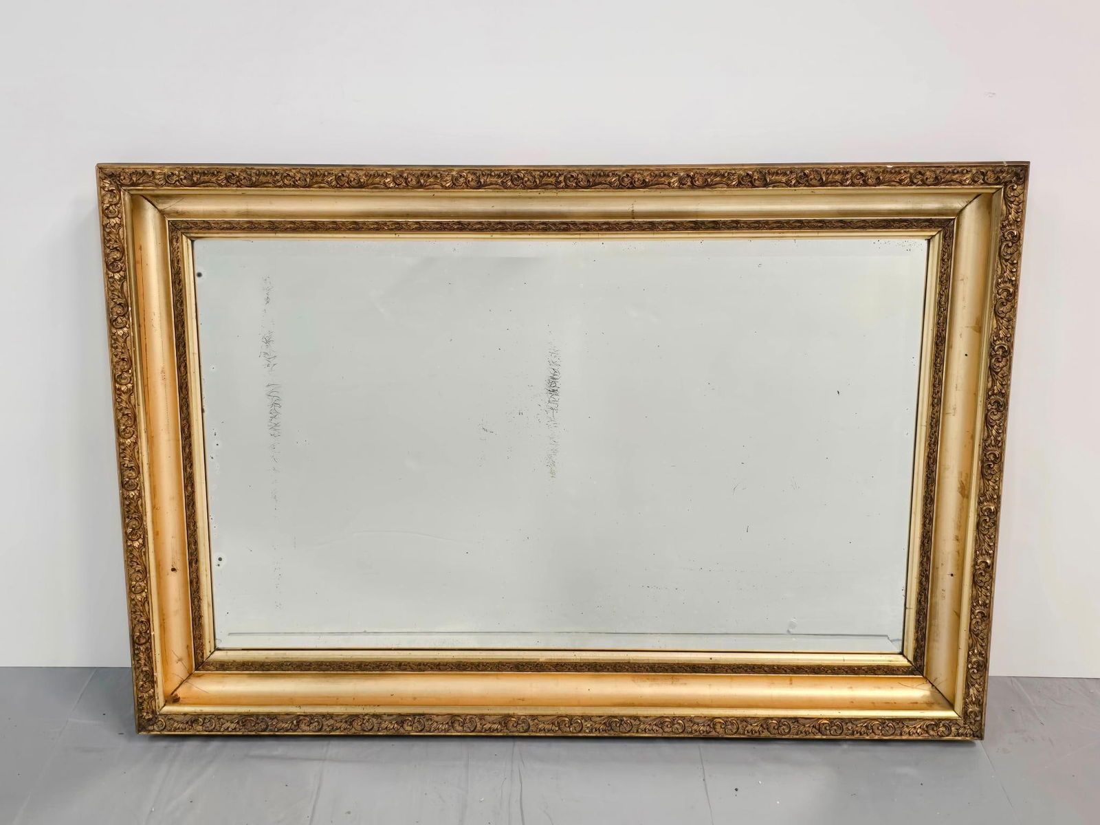 Antique Gold Ornate Frame Mirror (1 of 2)