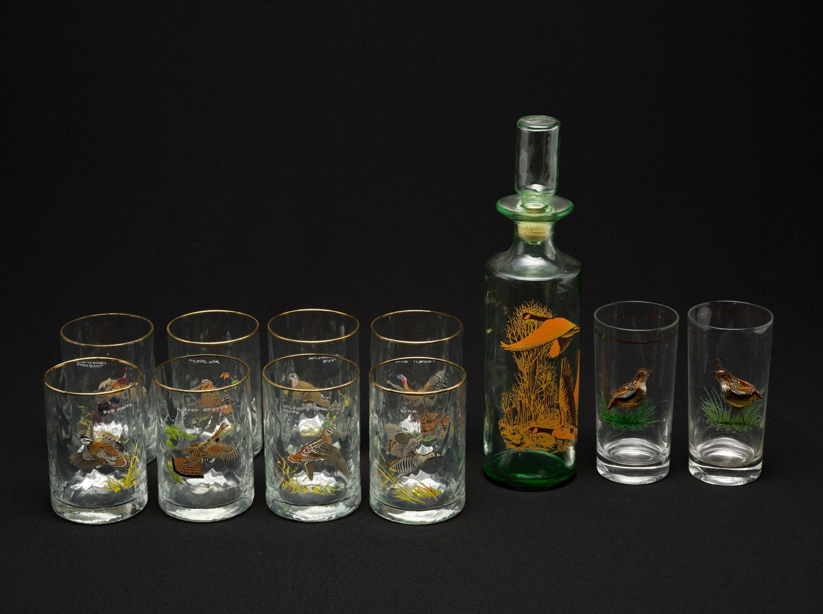 11 Pcs Bird Glassware incl. Ned Smith (1 of 5)