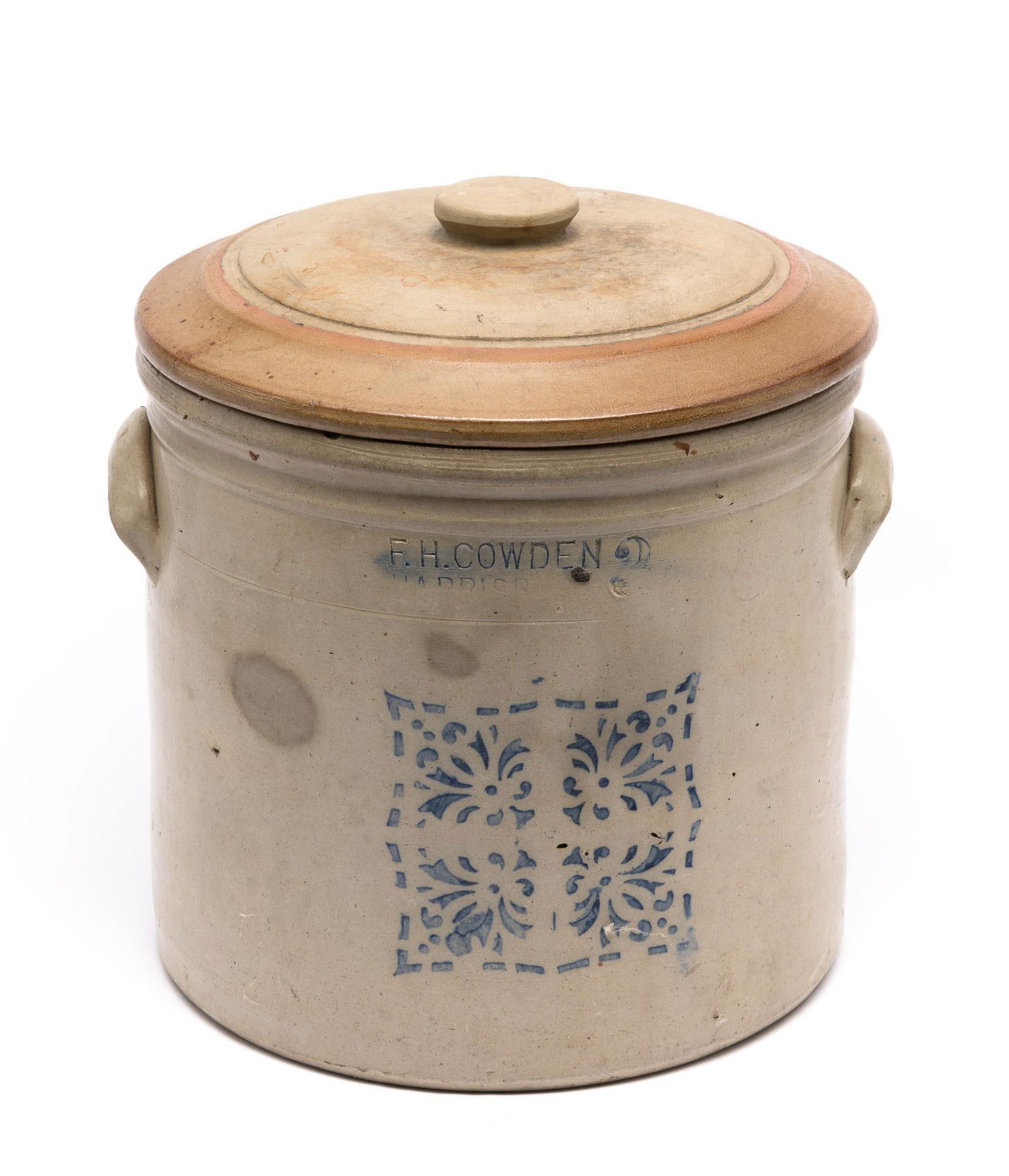 F.H. Cowden Harrisburg Lidded Crock (1 of 6)