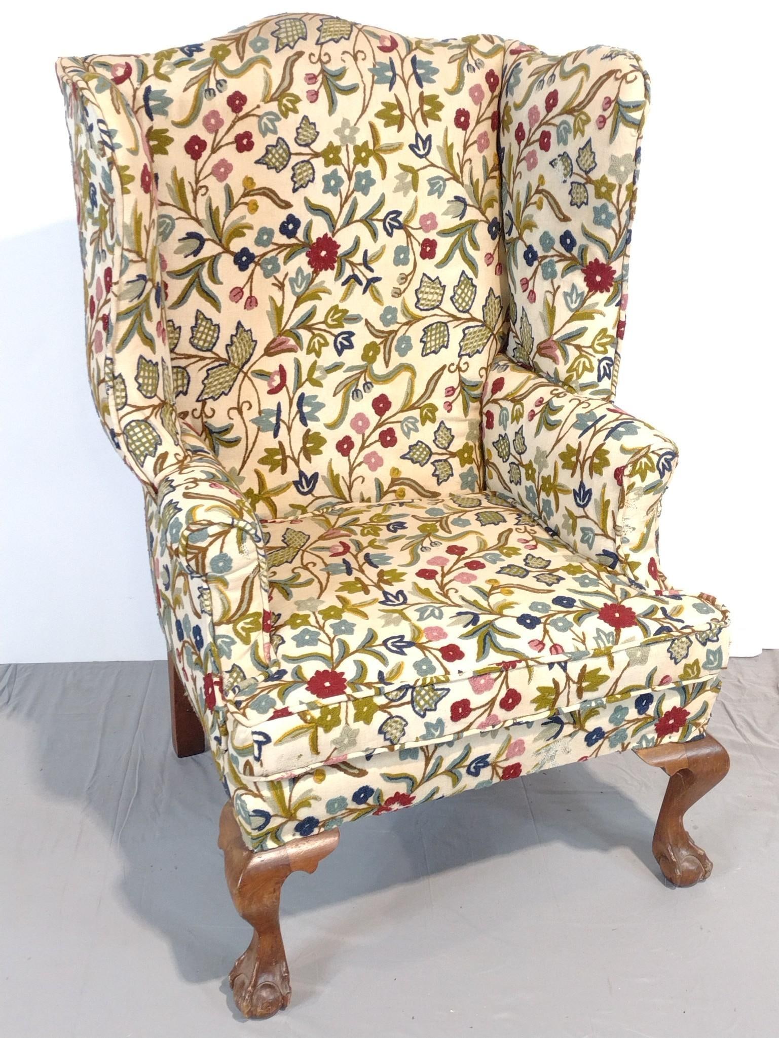 Floral Print Wing Back Chair (1 of 5)