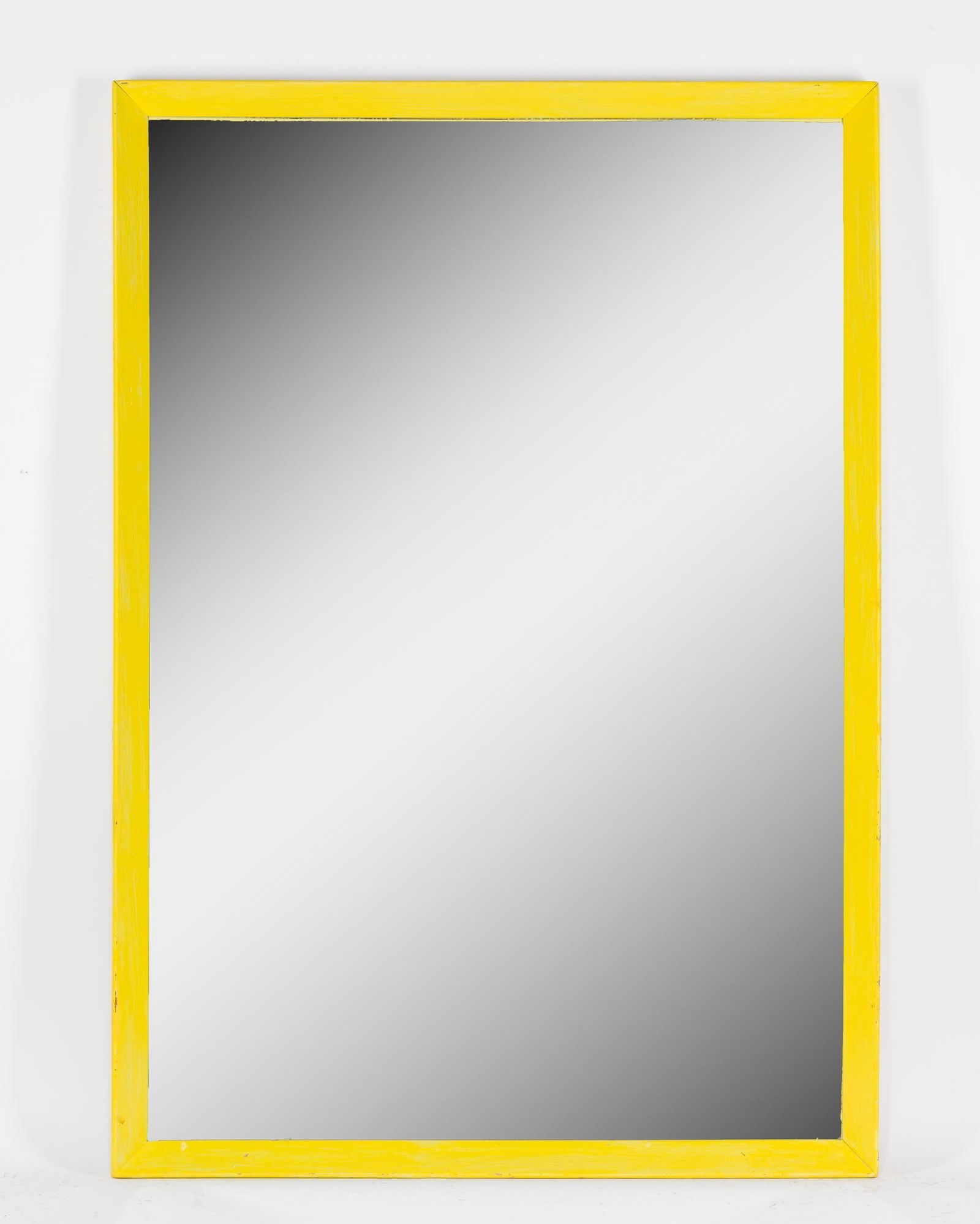 Yellow Framed Wall Mirror: NOT ELIGIBLE FOR IN-HOUSE SHIPPING. 28" wide x 40" long.