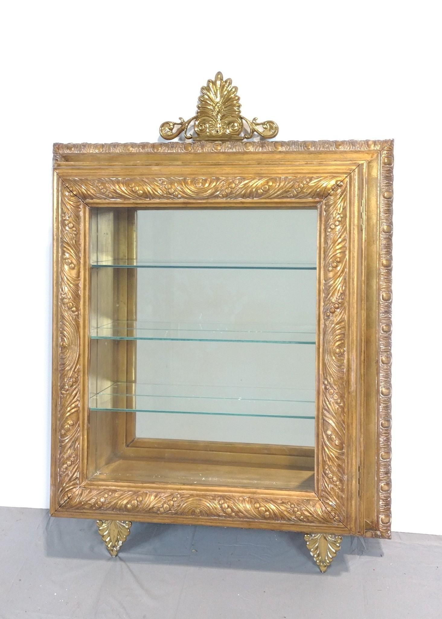 Large Glass Door Wall Cabinet (1 of 4)