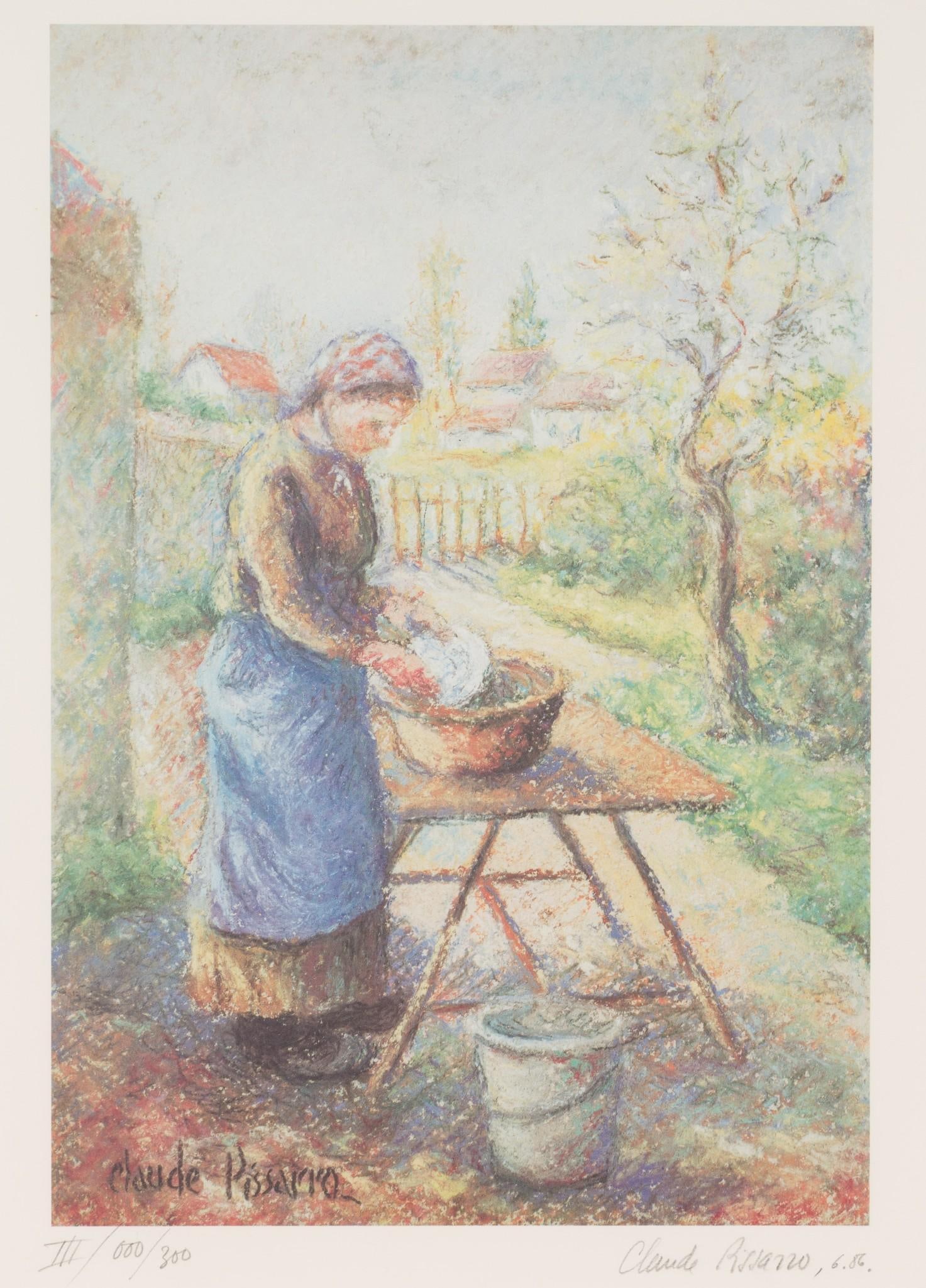 Hughes Claude Pissarro Woman Washing Dishes Ltd Ed Print (1 of 5)