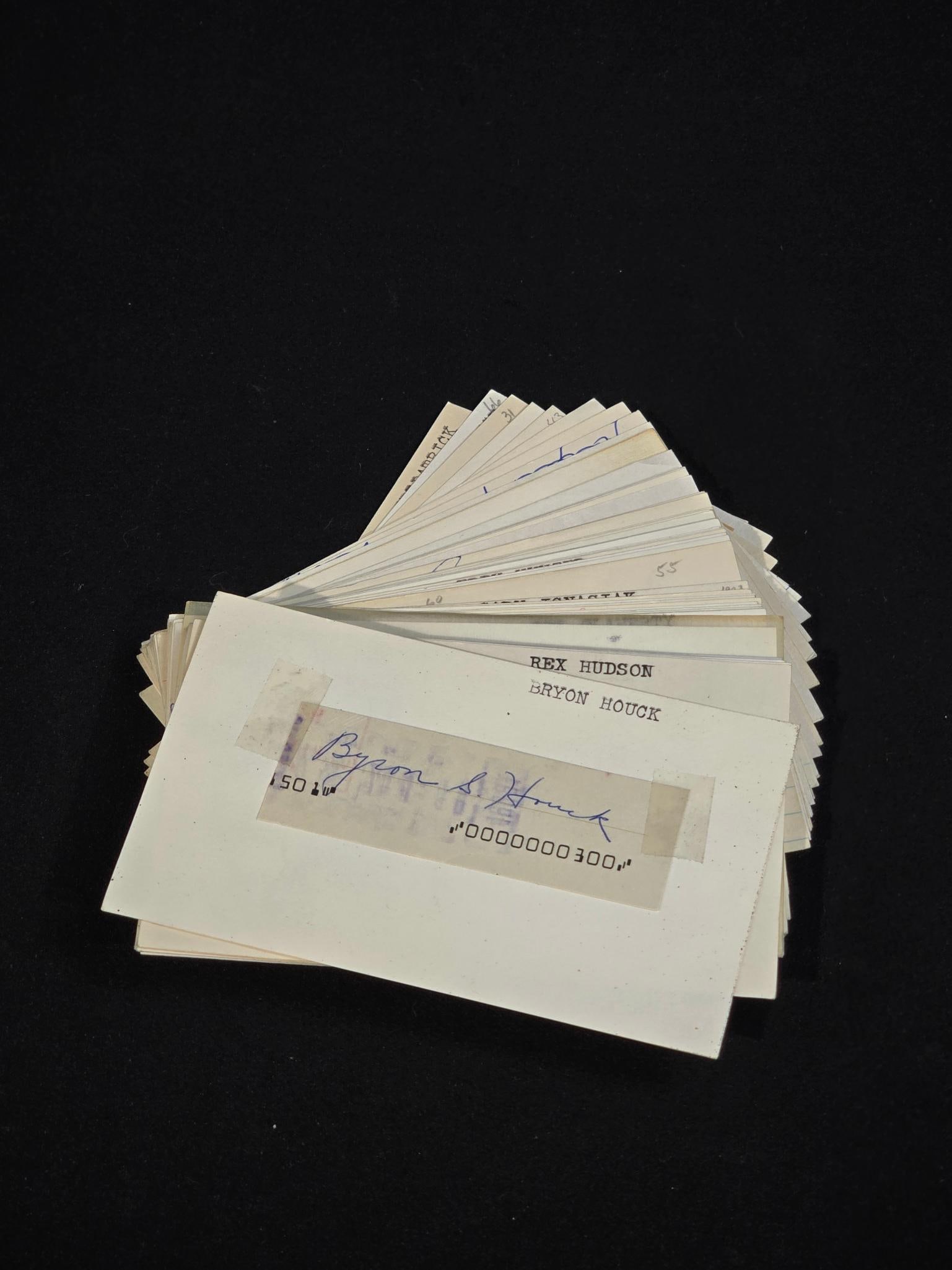 60 Autographed Index Cards incl. John Fitzpatrick (1 of 5)