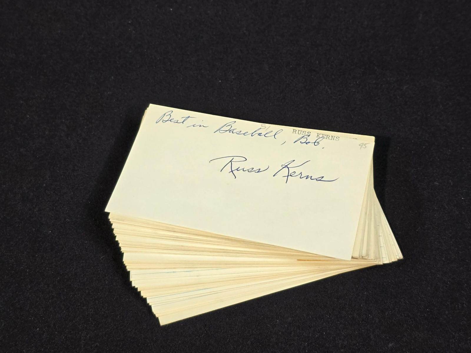 60 Autographed Index Cards incl. John Kibler (1 of 5)