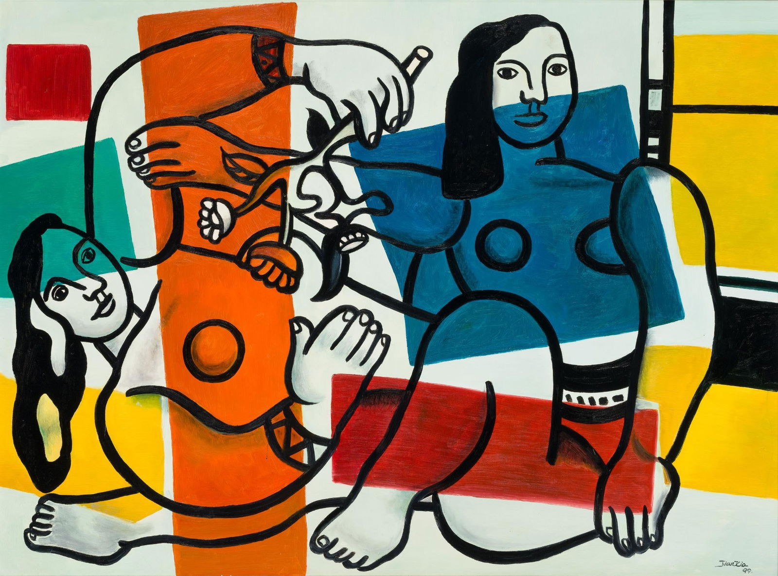 Oil On Canvas Painting After Fernand Leger (1 of 4)